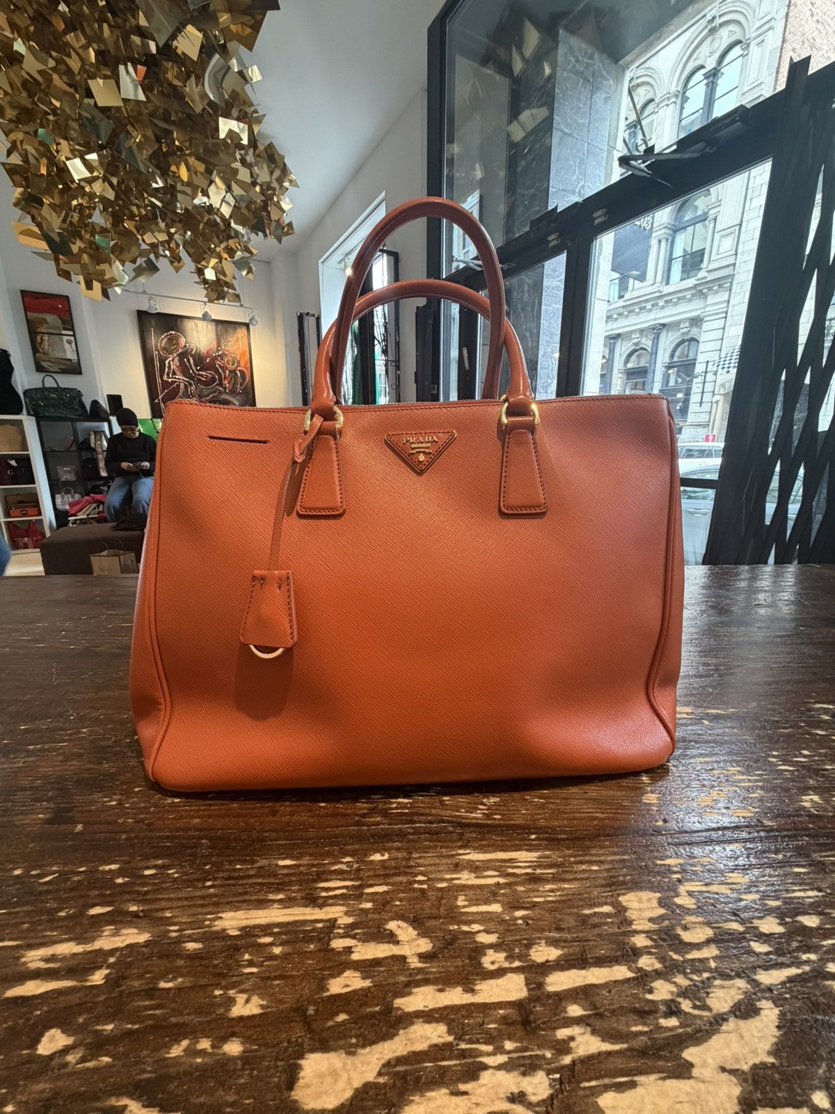 Prada Prada Galleria Saffiano Leather Tote – Papaya ✨ Size ONE SIZE - 1 Thumbnail