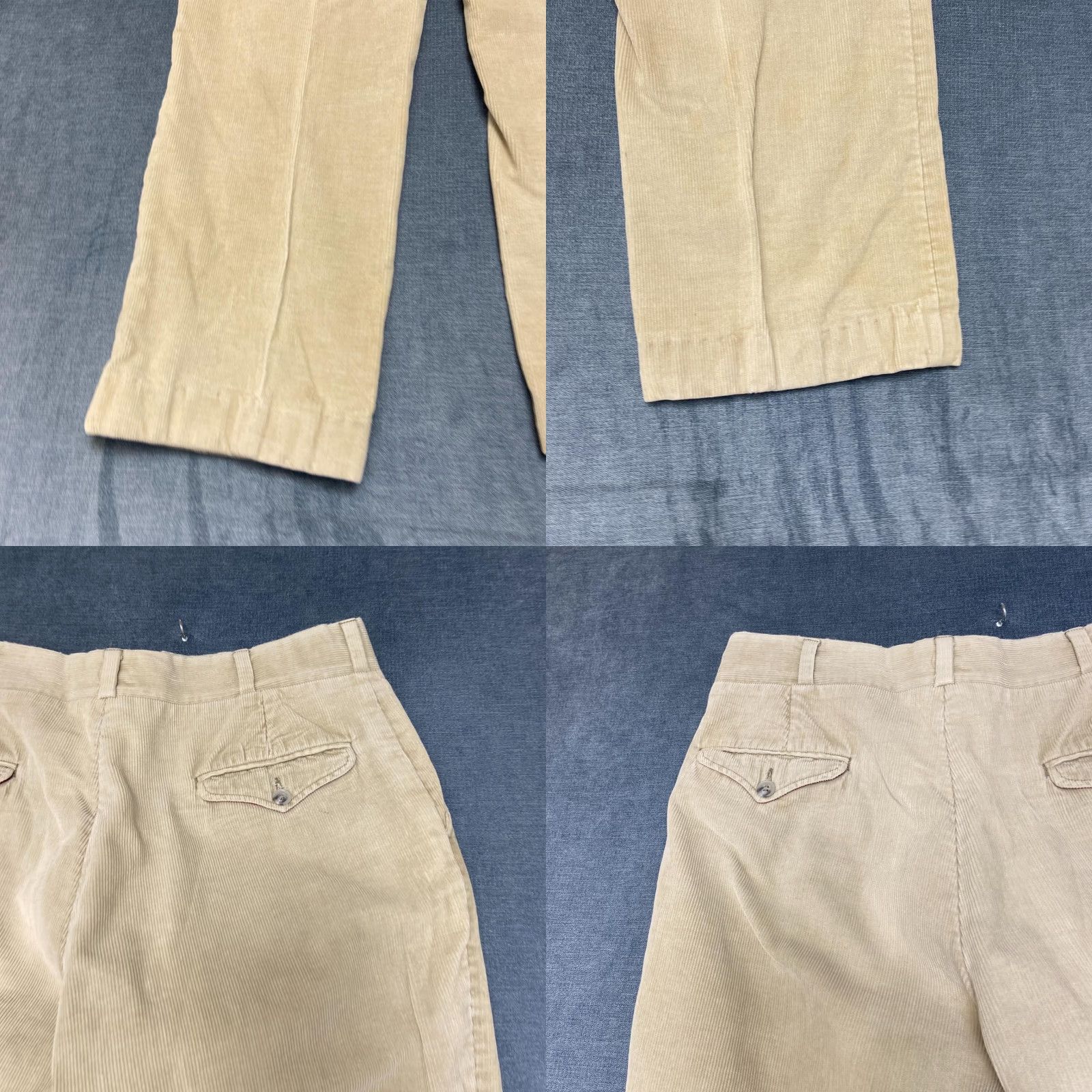 Pike Brothers VINTAGE Brothers California Corduroy Pants Mens 32x26 Beige Pockets Mid Rise Wide Leg Size US 32 / EU 48 - 9 Thumbnail