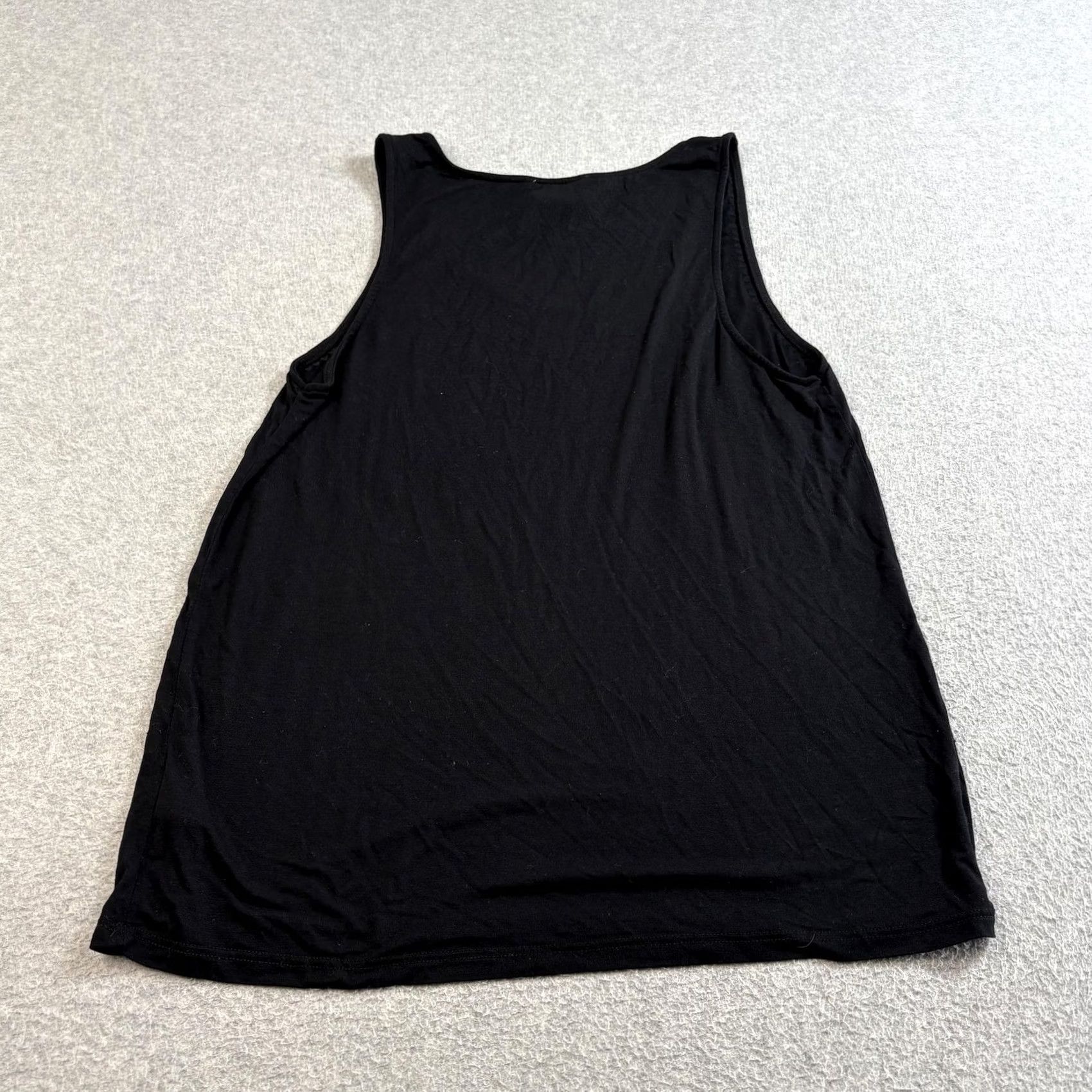 Vintage Vocal Tank Shirt Womens Medium Black Studded Sleeveless Scoop Neck Rayon Spandex USA Size M / US 6-8 / IT 42-44 - 2 Thumbnail