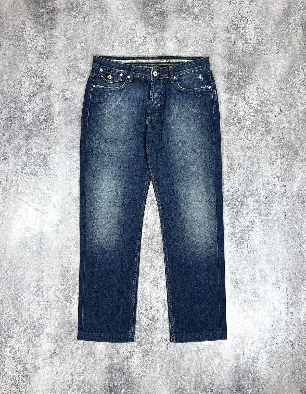Dolce & Gabbana Vintage Dolce & Gabbana Logo Stone Washed Designer Jeans Size US 34 / EU 50 - 2 Thumbnail