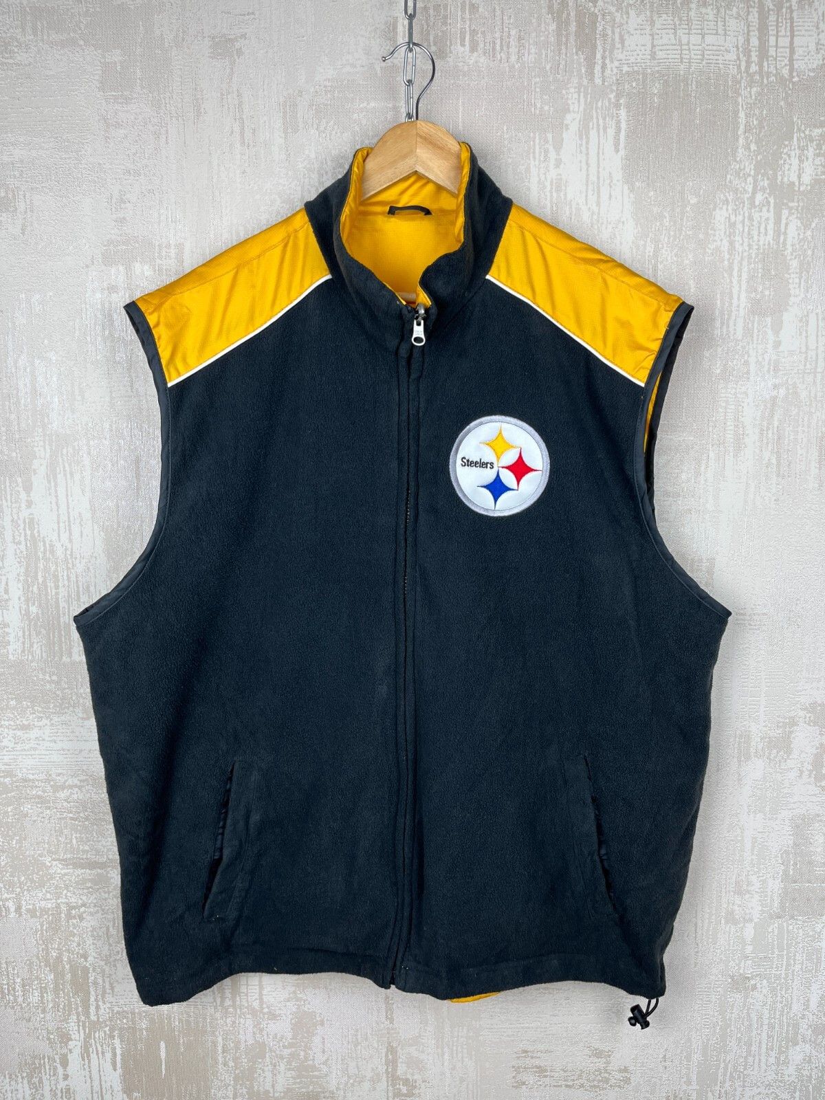 NFL Pittsburgh Steelers NFL Vintage Reversible Fleece Vest Size US XL / EU 56 / 4 - 1 Thumbnail