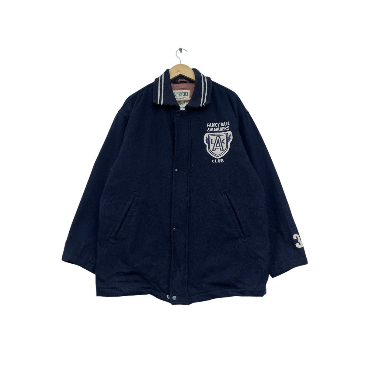Japanese Brand 💥Vintage Varsity Fancy Ball Member S Club Wool Jacket Size US L / EU 52-54 / 3 - 2 Thumbnail