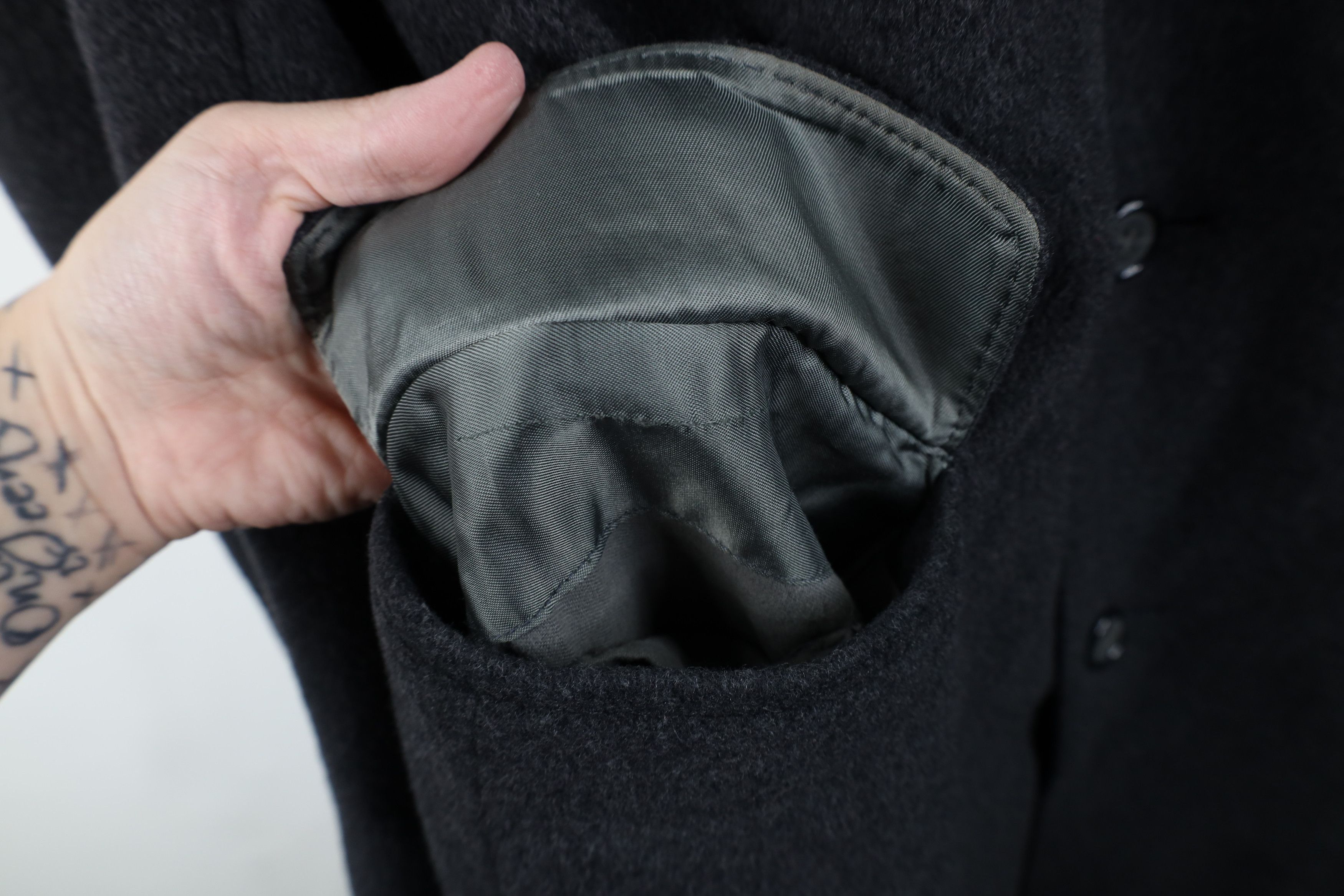 Vintage Vintage 80s 90s Egon Von Furstenburg Overcoat Jacket Gray Size US XL / EU 56 / 4 - 6 Thumbnail