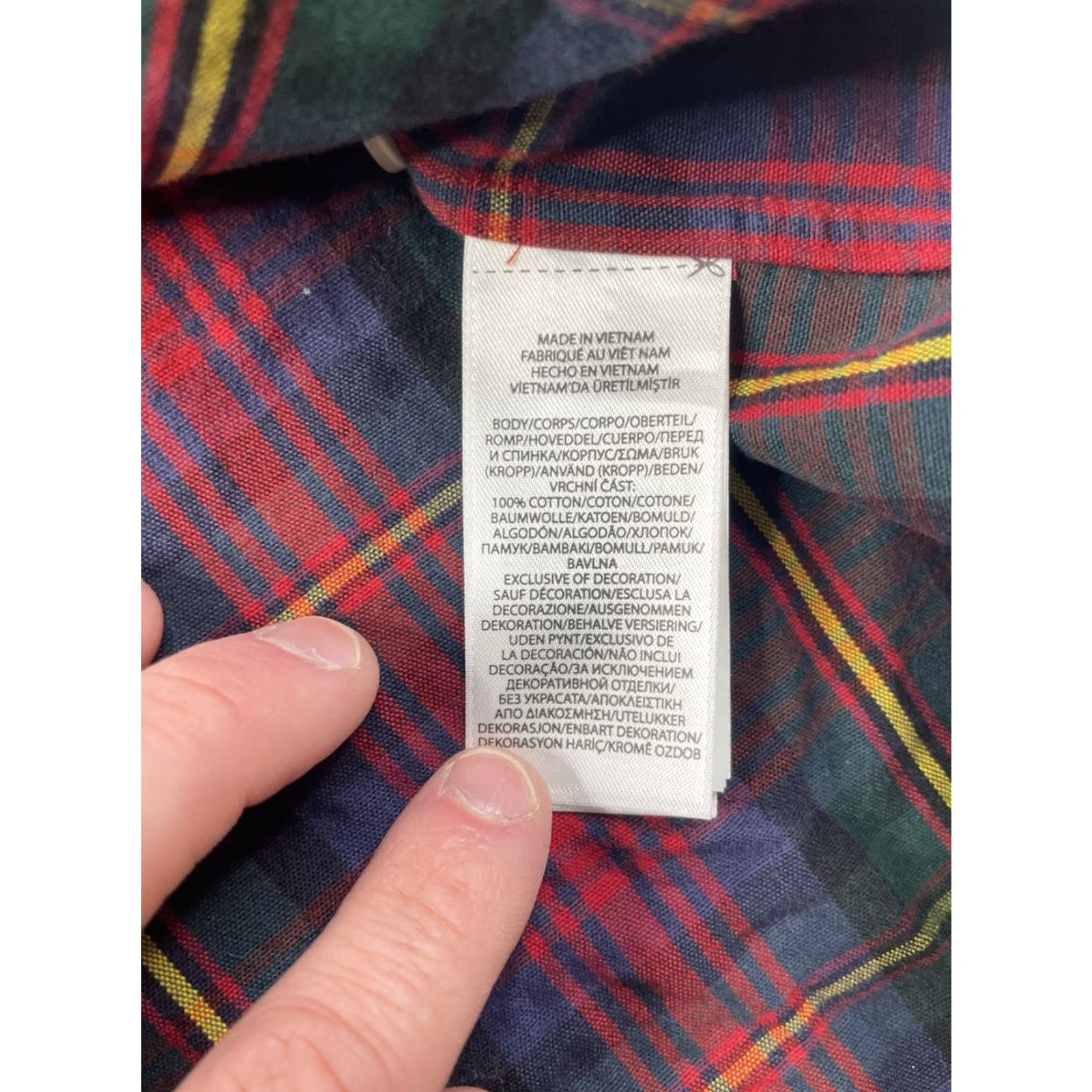 Polo Ralph Lauren Polo Ralph Lauren Shirt Big 4XB Mens Red Plaid Flannel Button-Up Logo Collar Classic Fit Long Sleeve Size US XXL / EU 58 / 5 - 7 Thumbnail