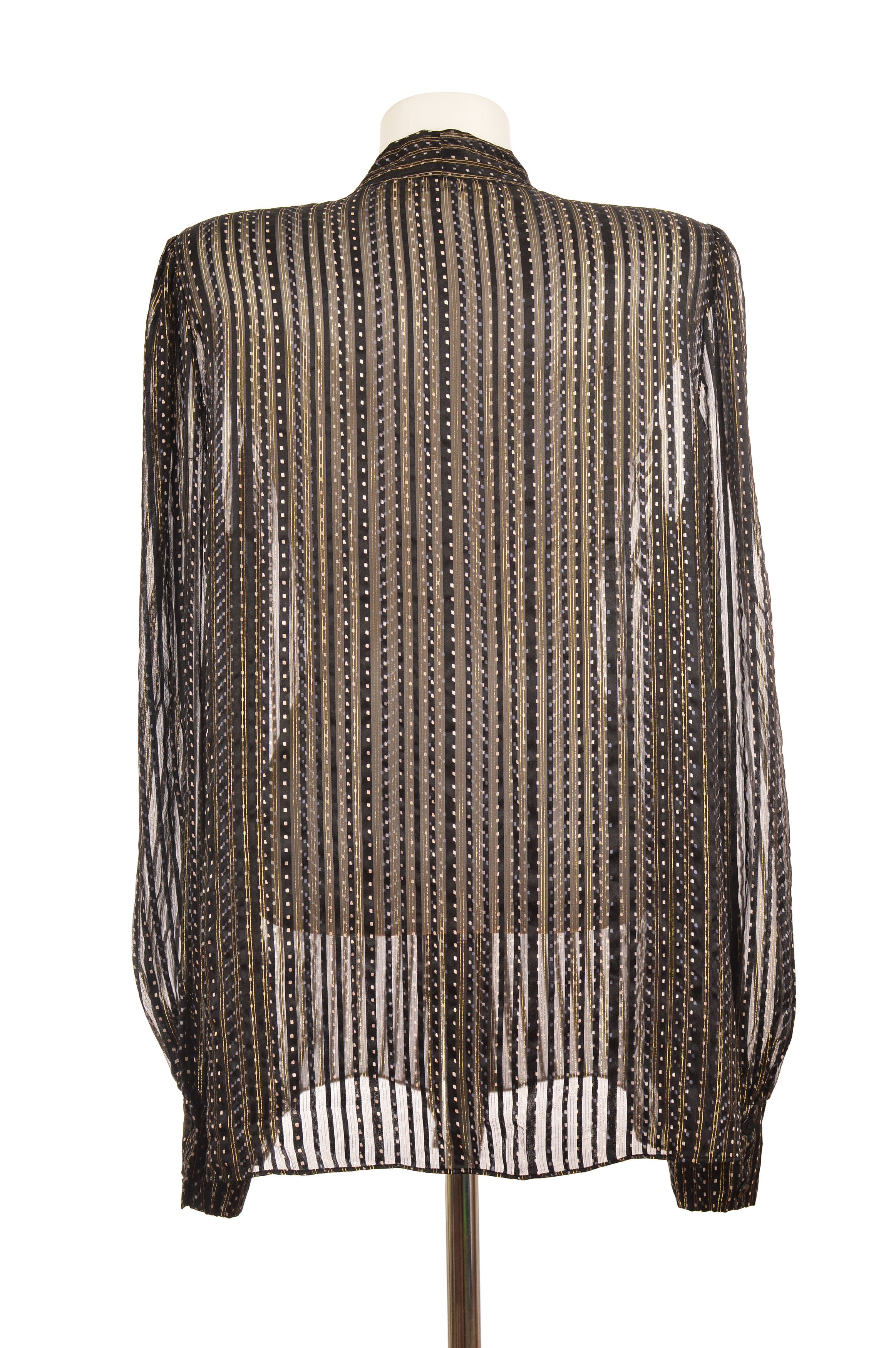 Diane von Furstenberg Diane Von Furstenberg Lanie Tie Neck Silk Blouse Shirt Size M / US 6-8 / IT 42-44 - 4 Thumbnail