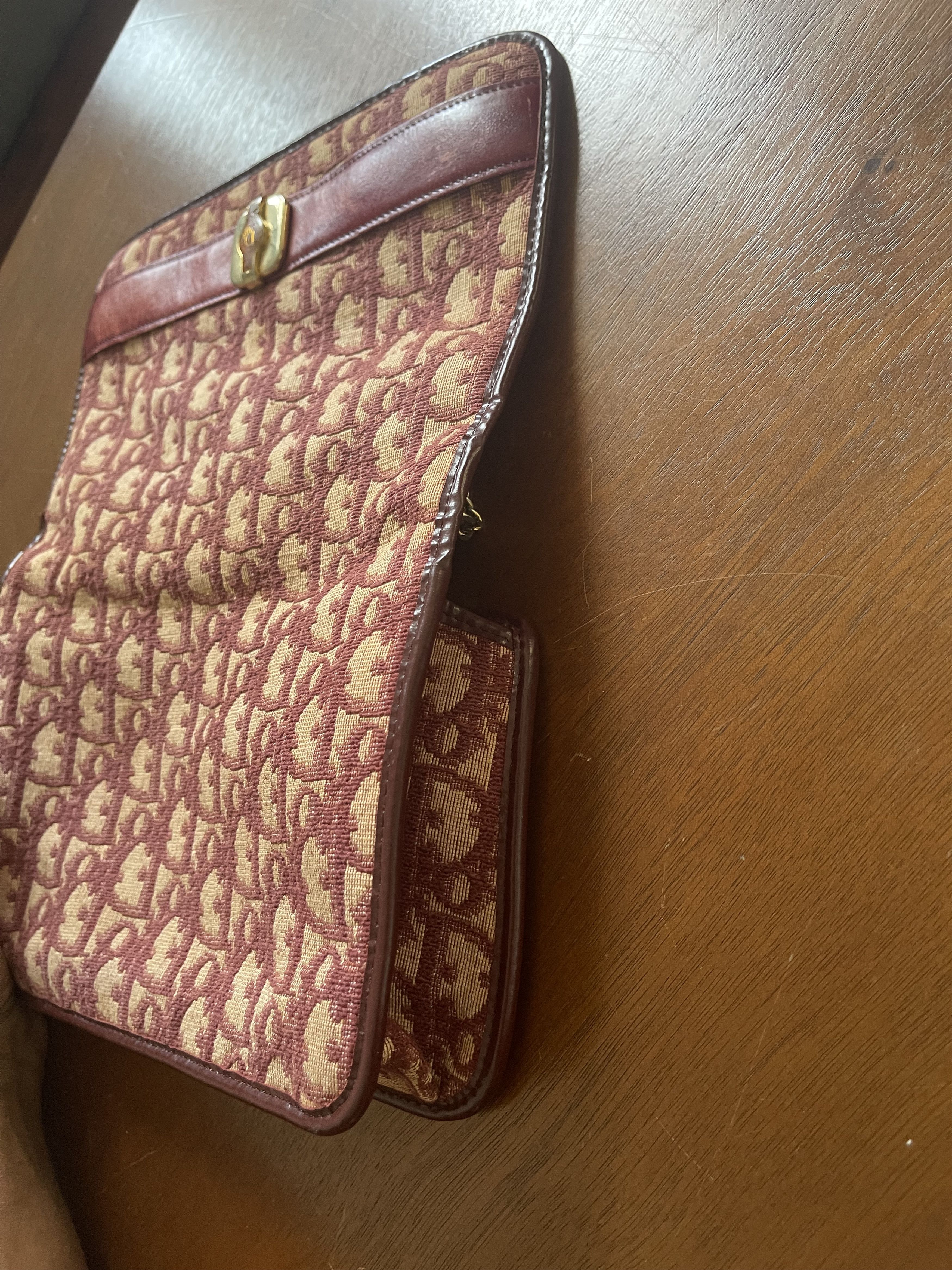 Dior CHRISTIAN DIOR DIORISSMO CHAIN BURGUNDY MONOGRAM CLUTCHBAG Size ONE SIZE - 21 Thumbnail