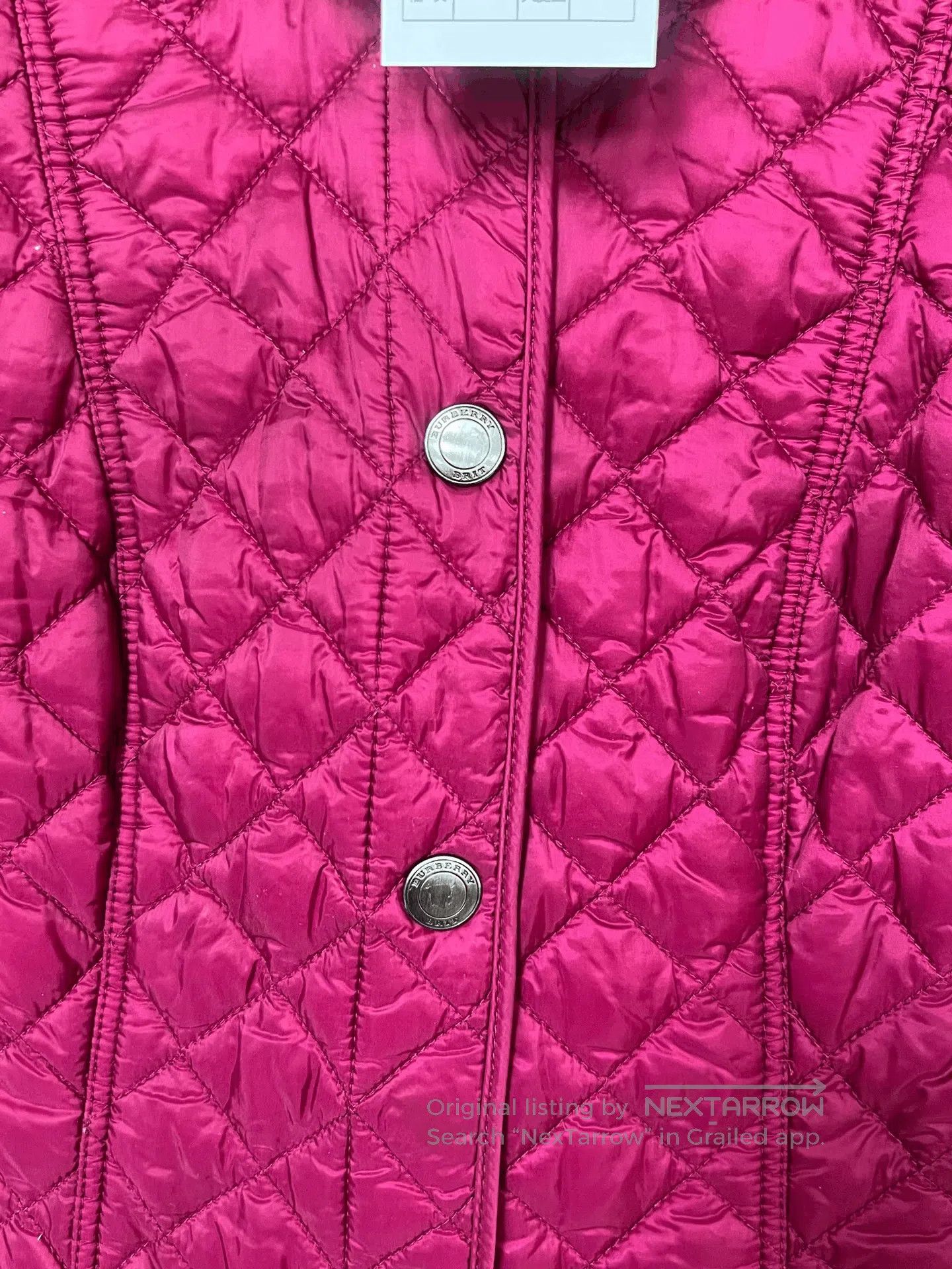 Burberry Burberry Pink Plaid Cotton Coat. Size XS / US 0-2 / IT 36-38 - 3 Thumbnail