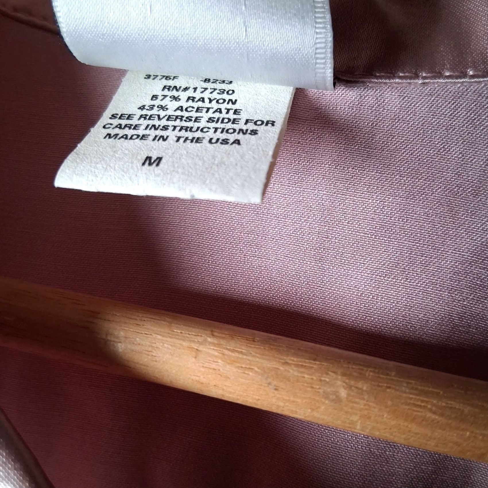 Vintage In Due Time Maternity Shirt Women M Iridescent Mauve Maroon Long Slv Satin Size M / US 6-8 / IT 42-44 - 7 Thumbnail