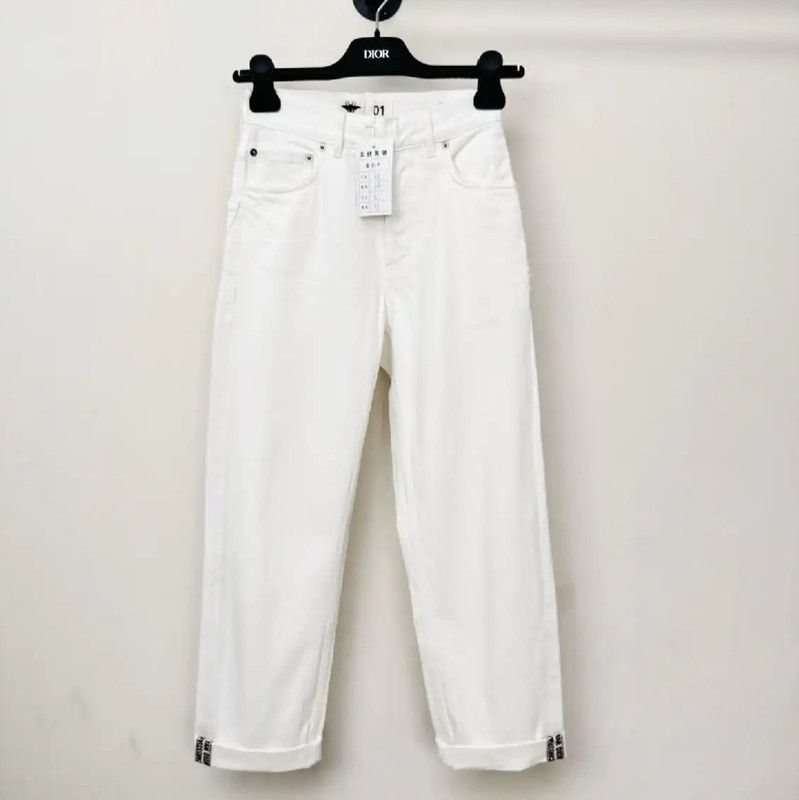 Dior Dior Women's Casual Pants in White 0089 Size 23" - 1 Thumbnail