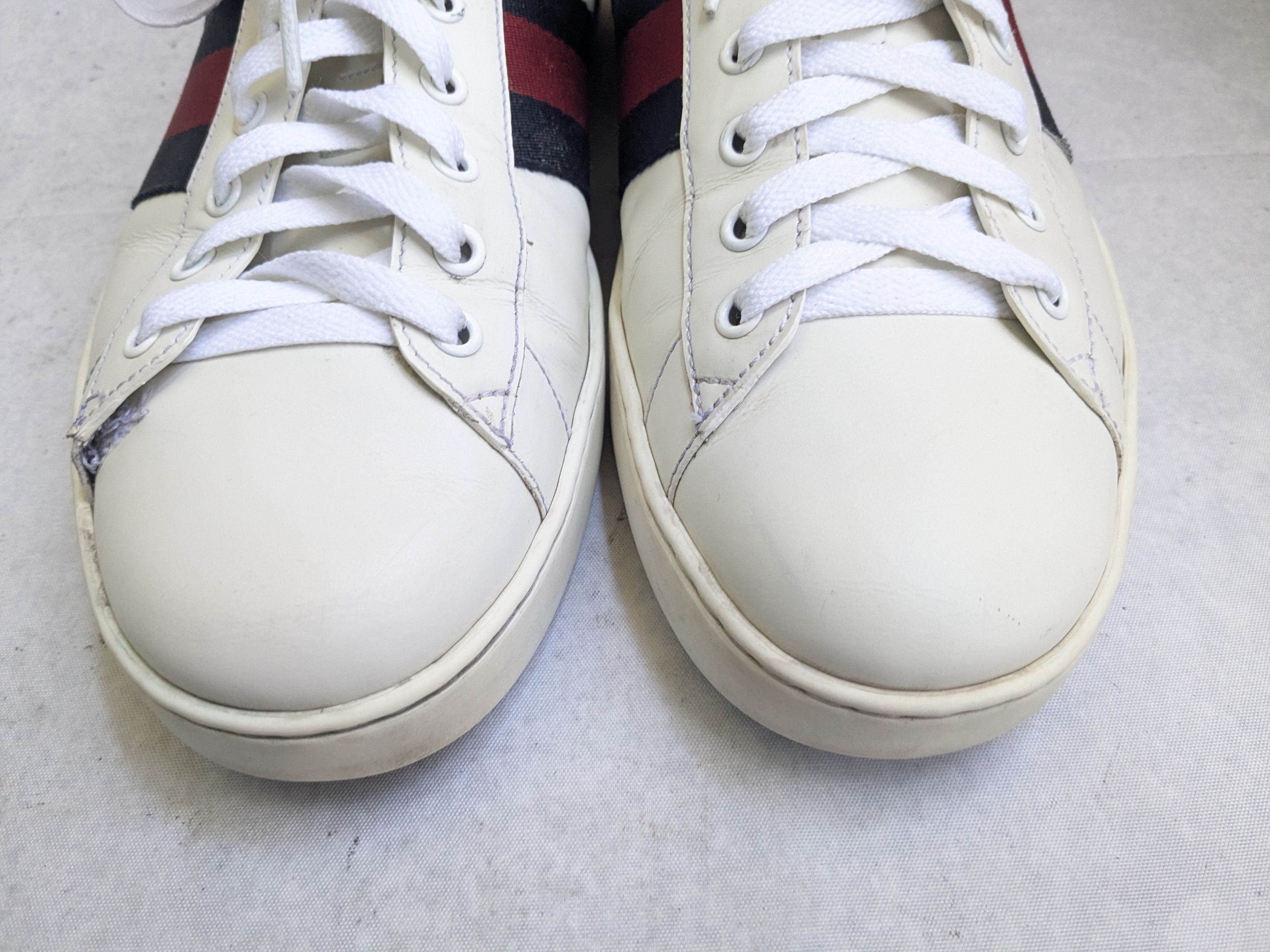 Gucci Gucci Ace Sneakers White 11.5 Low Tops Leather Size US 11.5 / EU 44-45 - 5 Thumbnail
