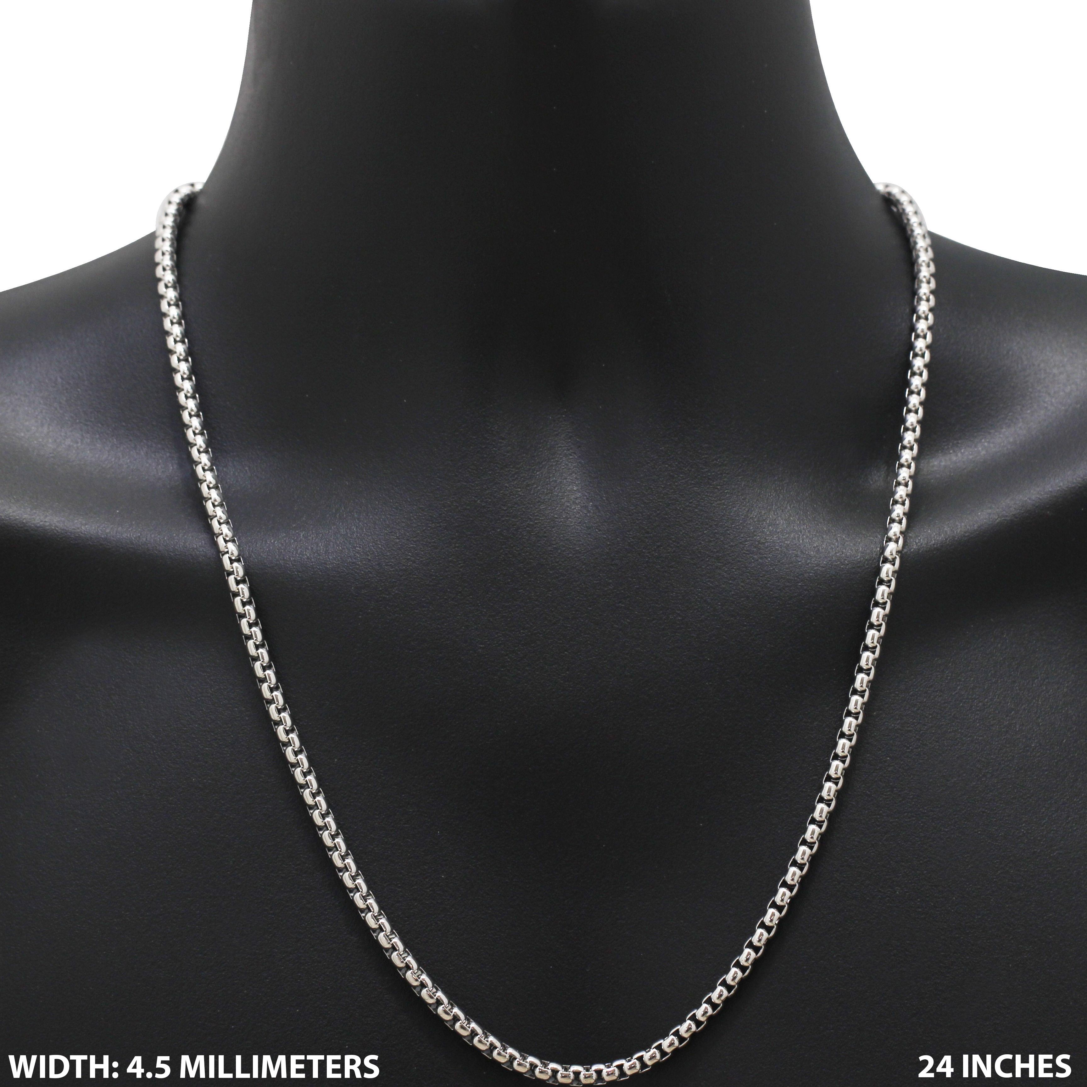 Other 316L Stainless Steel 4.5mm Box Chain Necklace 24" Size ONE SIZE - 1 Thumbnail