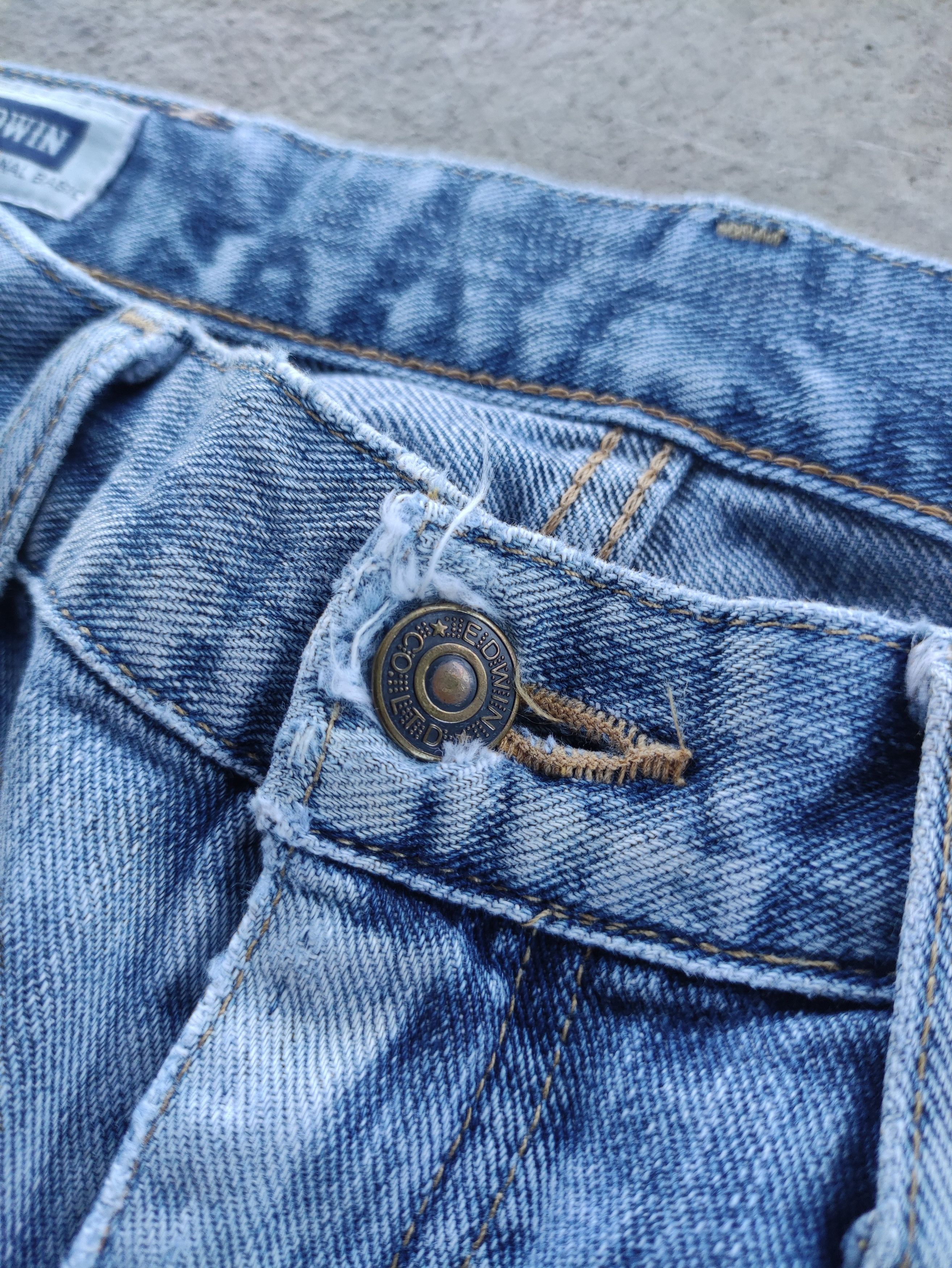 Edwin Vintage Edwin Japan Jean Distressed Faded Denim Size US 31 - 5 Thumbnail