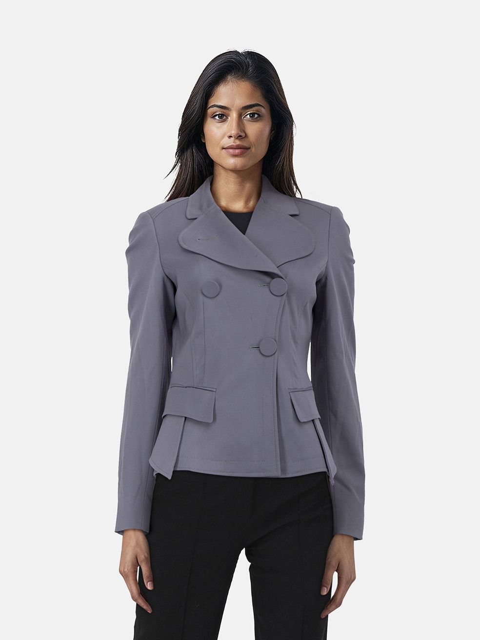 John Galliano Purple Wool Double Breast Blazer Size M / US 6-8 / IT 42-44 - 1 Thumbnail