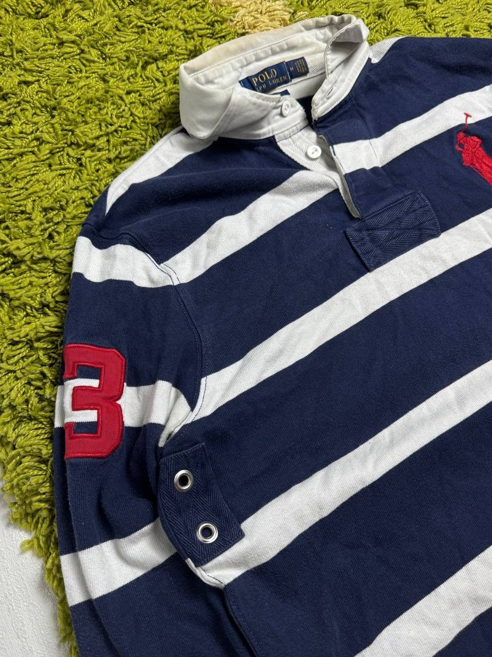 Rugby Ralph Lauren Vintage Polo Ralph Lauren Striped Rugby Long Sleeve Size US M / EU 48-50 / 2 - 2 Thumbnail