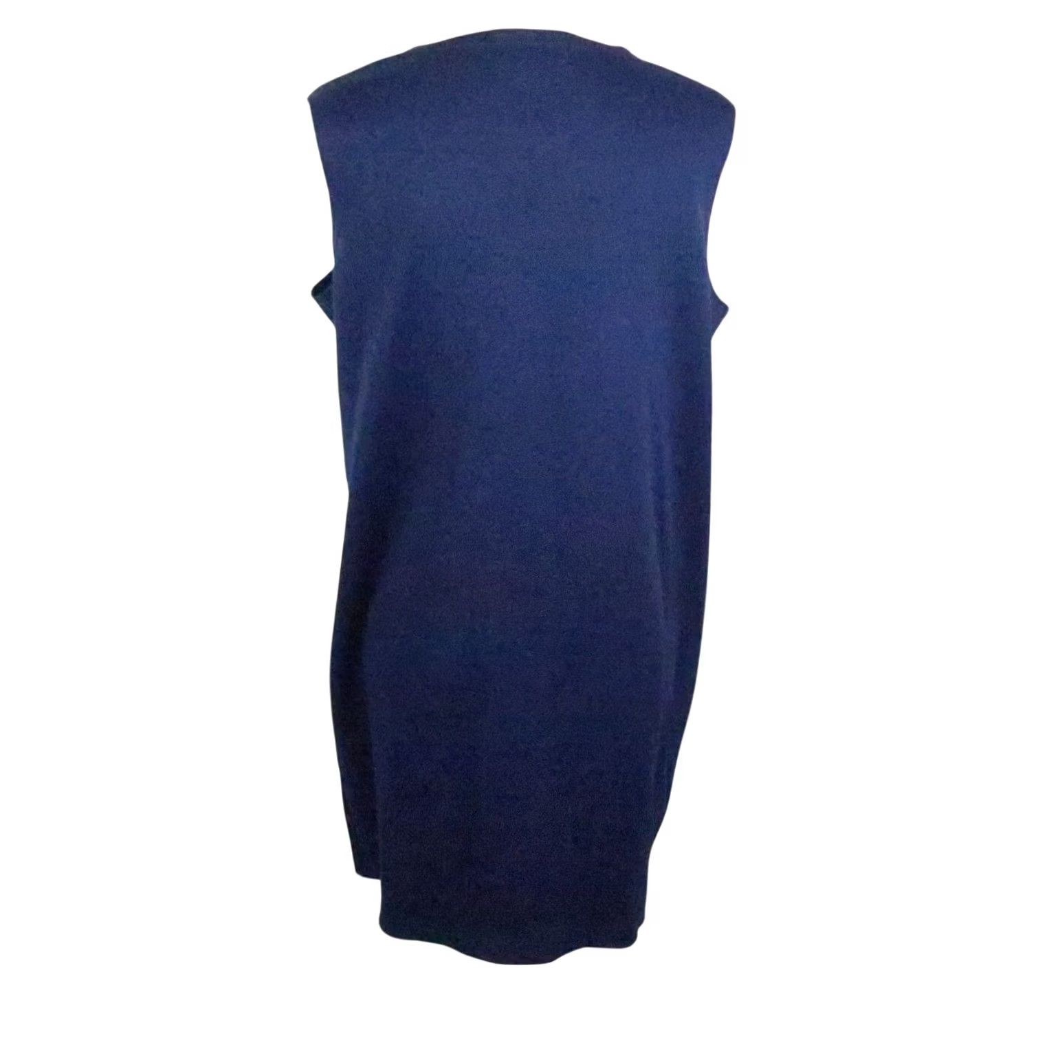 Ralph Lauren VINTAGE Lauren Ralph Lauren Navy Blue Knit Mini Tank Dress L Women Sleeveless Casual Summer Spring Fall 32" Length Mens/Womens Size L / US 10 / IT 46 - 4 Thumbnail