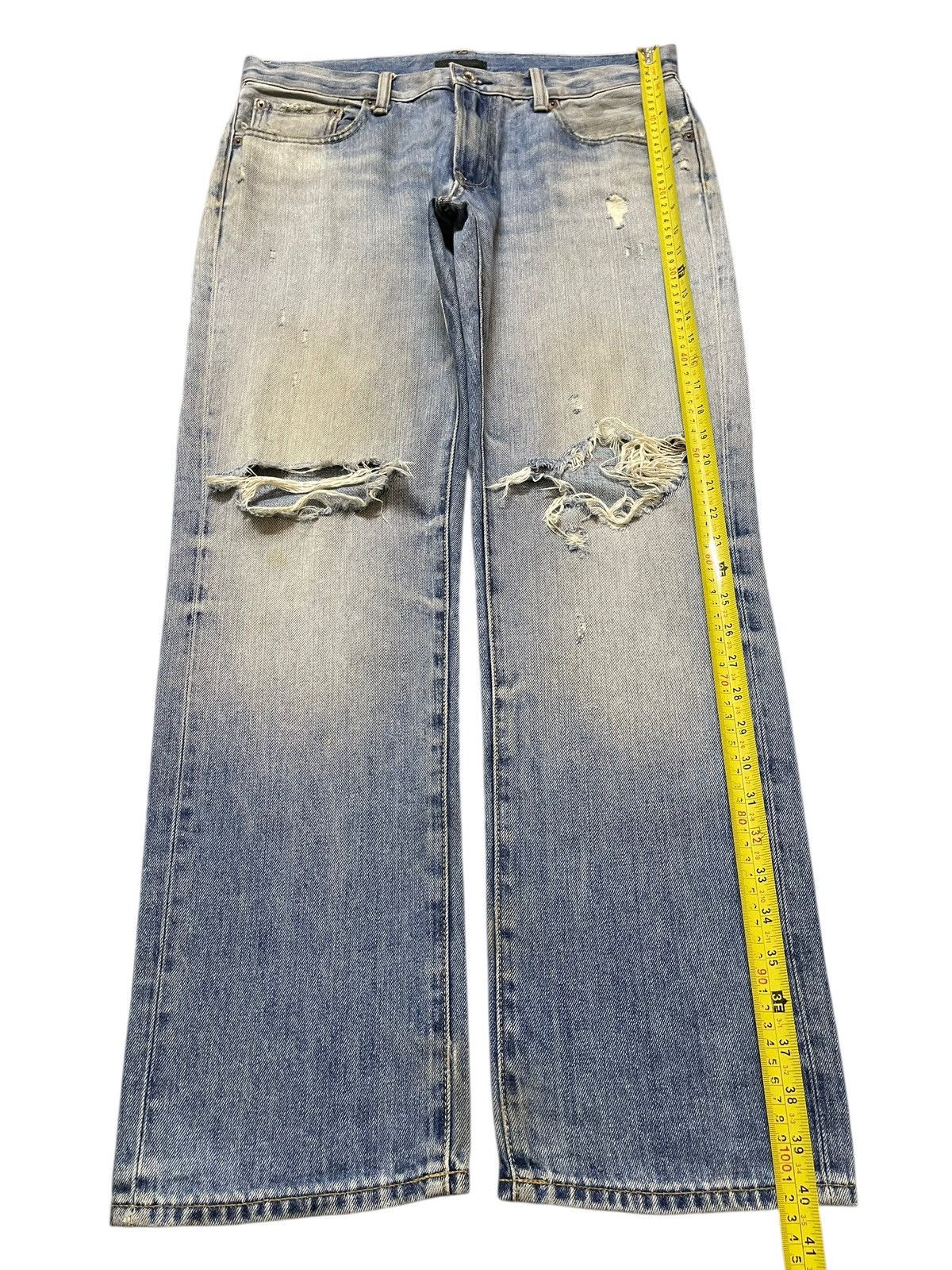 Japanese Brand Vintage Japanese Uniqlo Mud Faded Wash Distressed Jeans Size US 34 / EU 50 - 12 Thumbnail