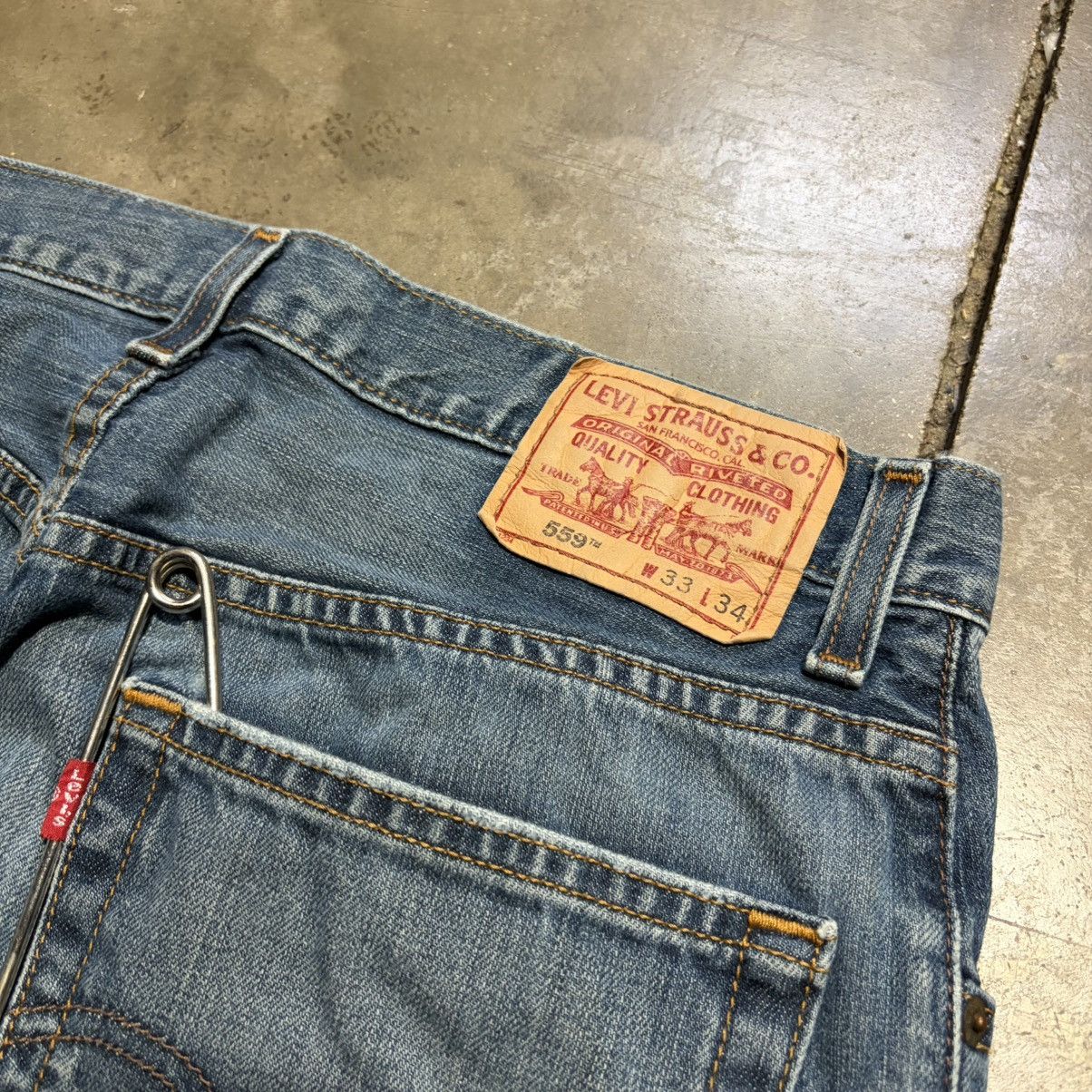 Levi's Vintage Levis 559 Relaxed Straight Denim Jeans Grunge Punk Size US 34 / EU 50 - 9 Thumbnail