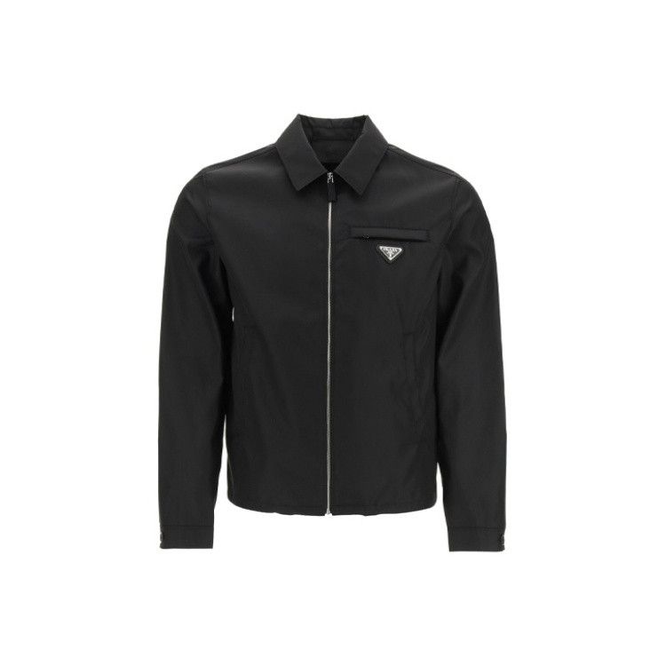 Prada Prada SS21 Black Logo Zip Jacket Size US XL / EU 56 / 4 - 1 Thumbnail