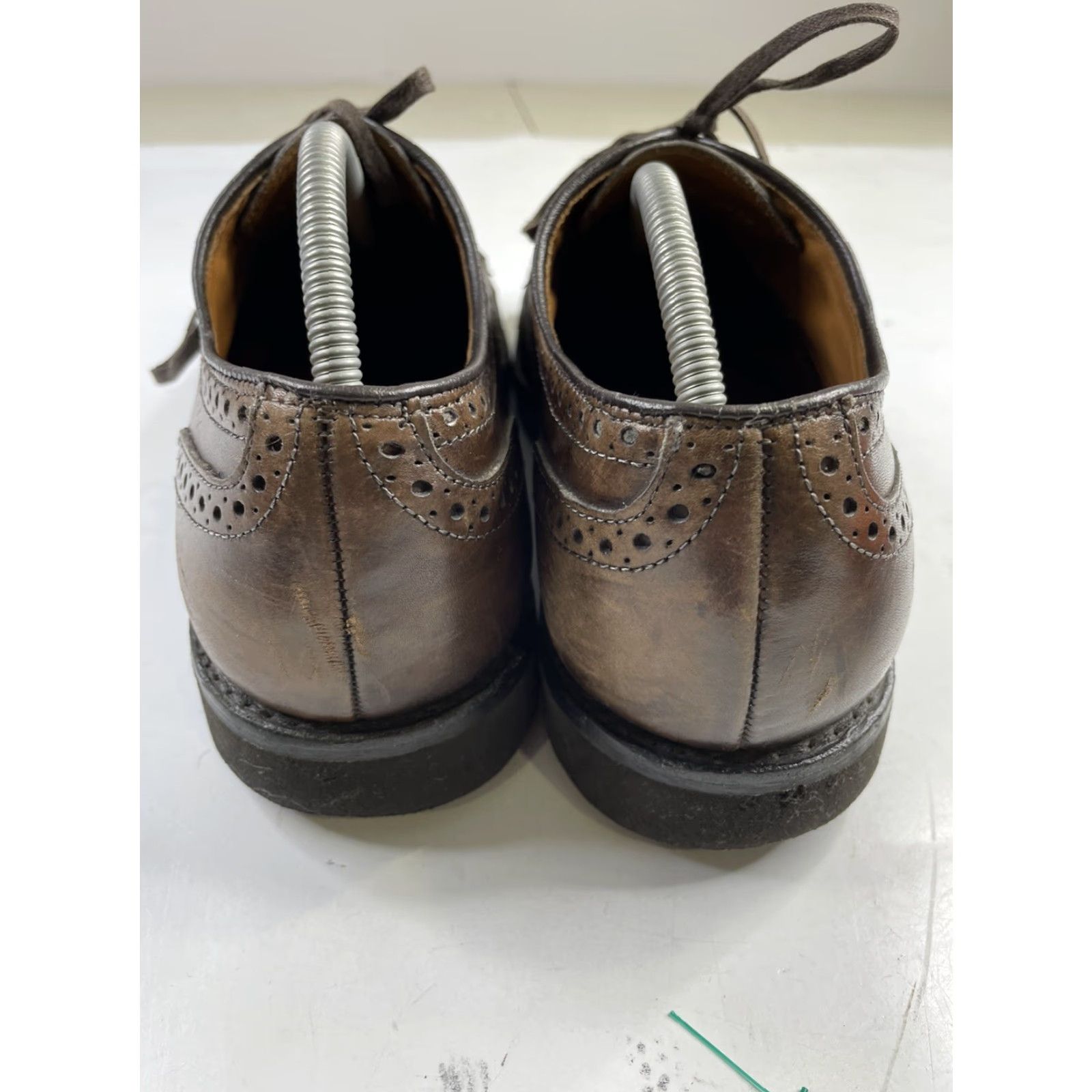 Allen Edmonds Allen Edmonds Tate Men's Brown Leather Wingtip Blucher Oxfords Size 11 D Shoes Dress Size US 11 / EU 44 - 7 Thumbnail