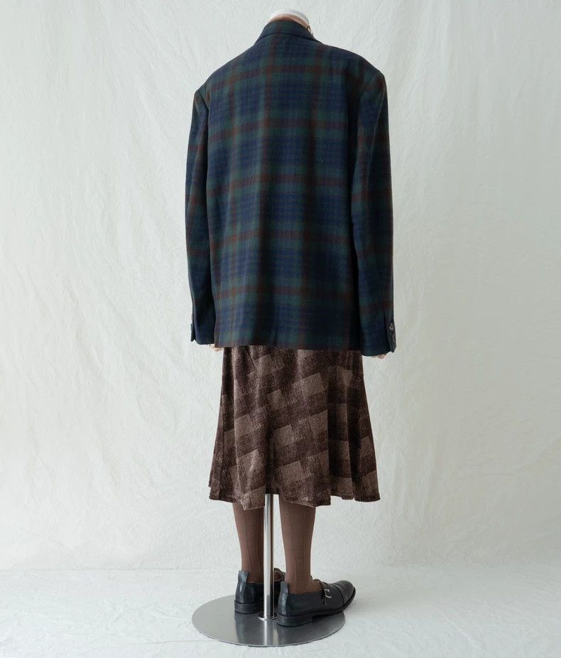 Yohji Yamamoto Yohji Yamamoto size s Blue-green wool plaid double-breasted Size 38R - 5 Thumbnail