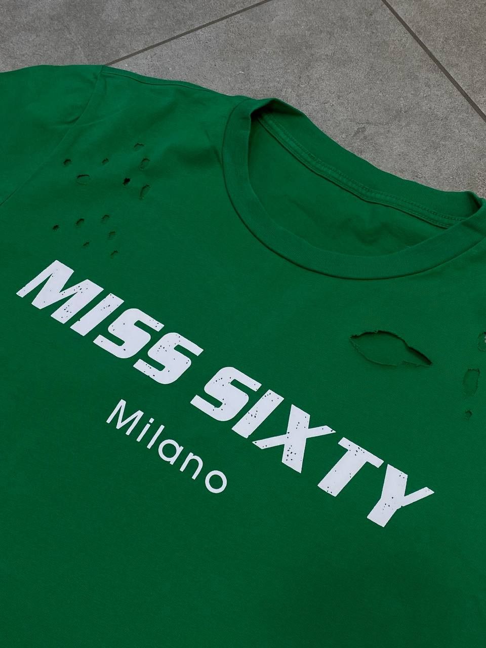 Miss Sixty Miss Sixty Milano Y2K Distressed Big Logo T-Shirt Size S / US 4 / IT 40 - 9 Thumbnail