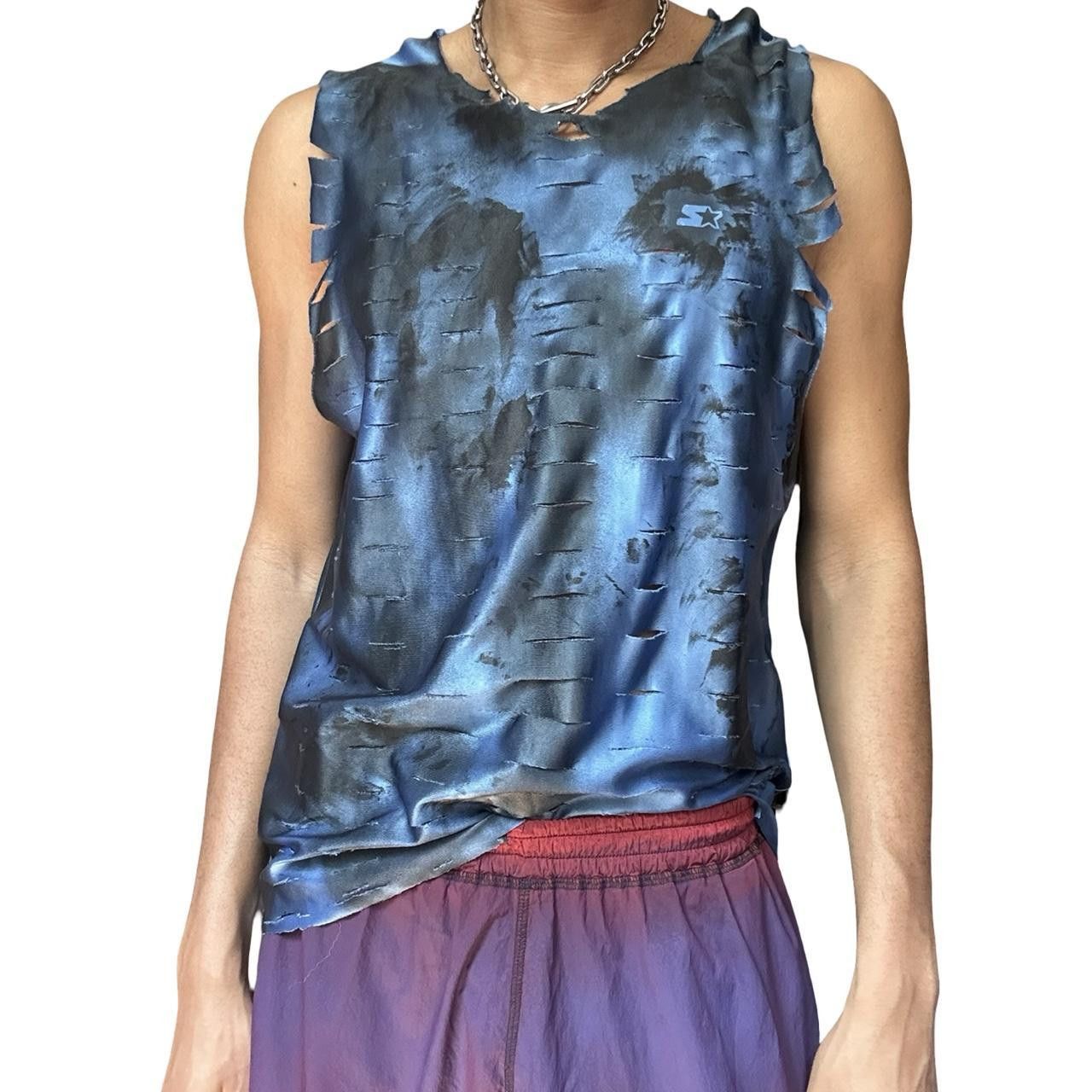 Starter ASTROBOI* x Starter Black + Blue Grunge Tank - MEDIUM Size US M / EU 48-50 / 2 - 8 Thumbnail