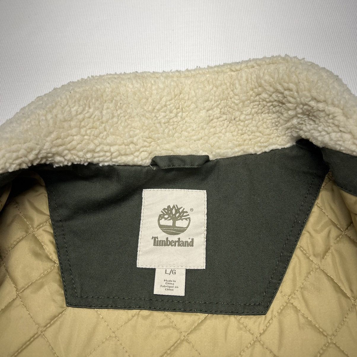 Timberland Timberland Jacket Green Cargo Quilted Lined Pocket Button Size US L / EU 52-54 / 3 - 9 Thumbnail