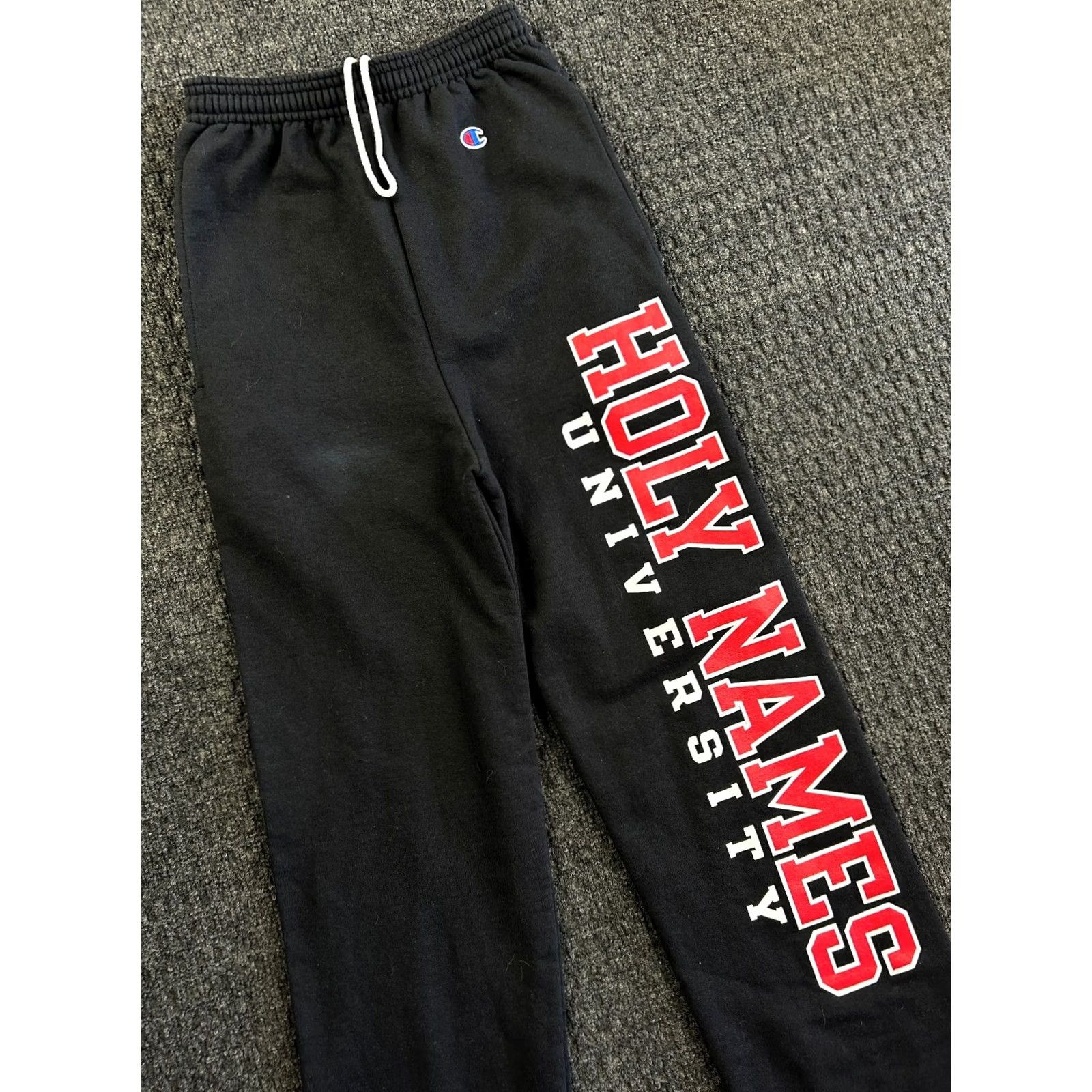 Champion VINTAGE Champion Black Sweatpants Pants XS Men Drawstring Long Size US 27 - 2 Thumbnail