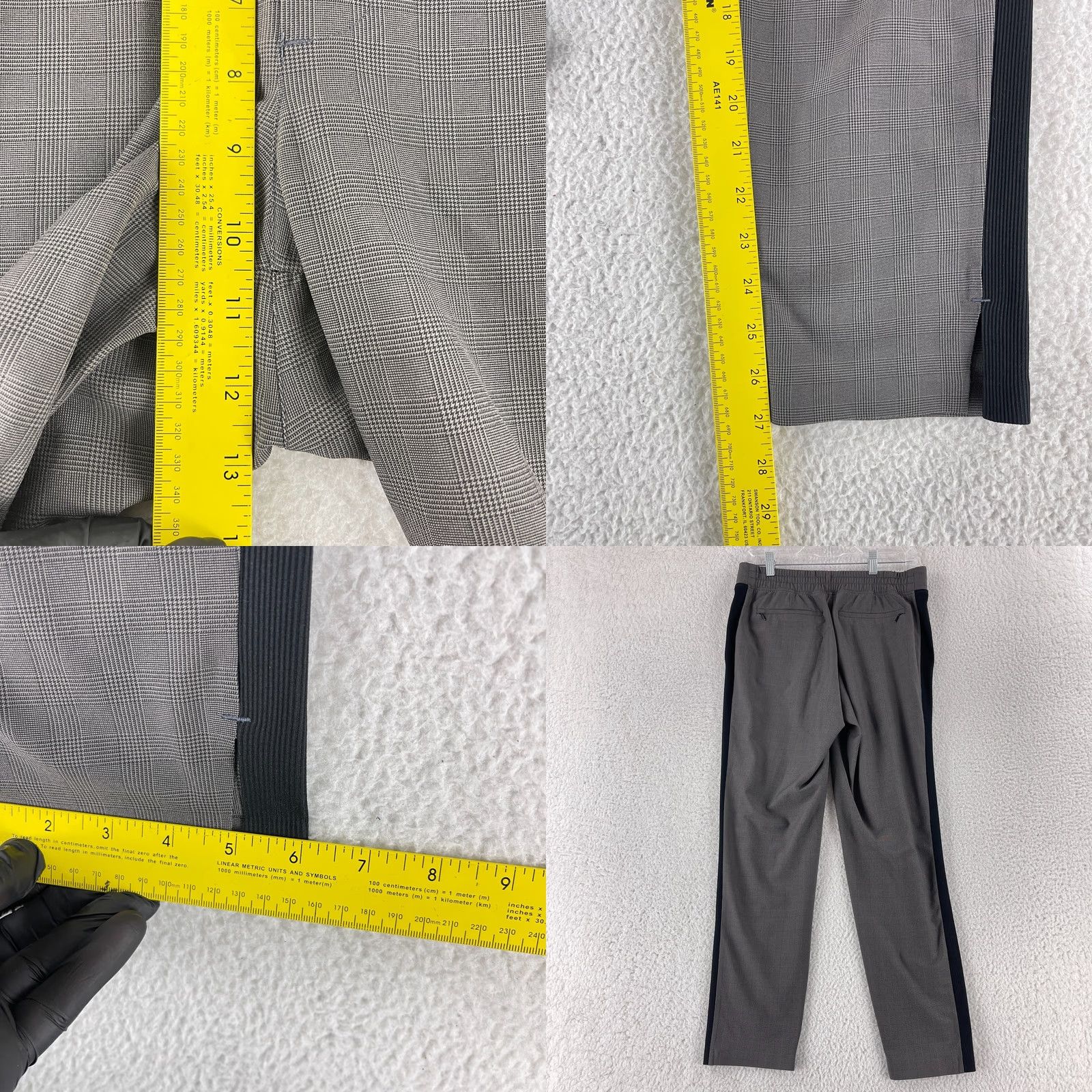 Athleta Athleta Brooklyn Ankle Pants Womens Size 4 Brown Houndstooth Pull On Straight Shirt Size 27" / US 4 / IT 40 - 8 Thumbnail