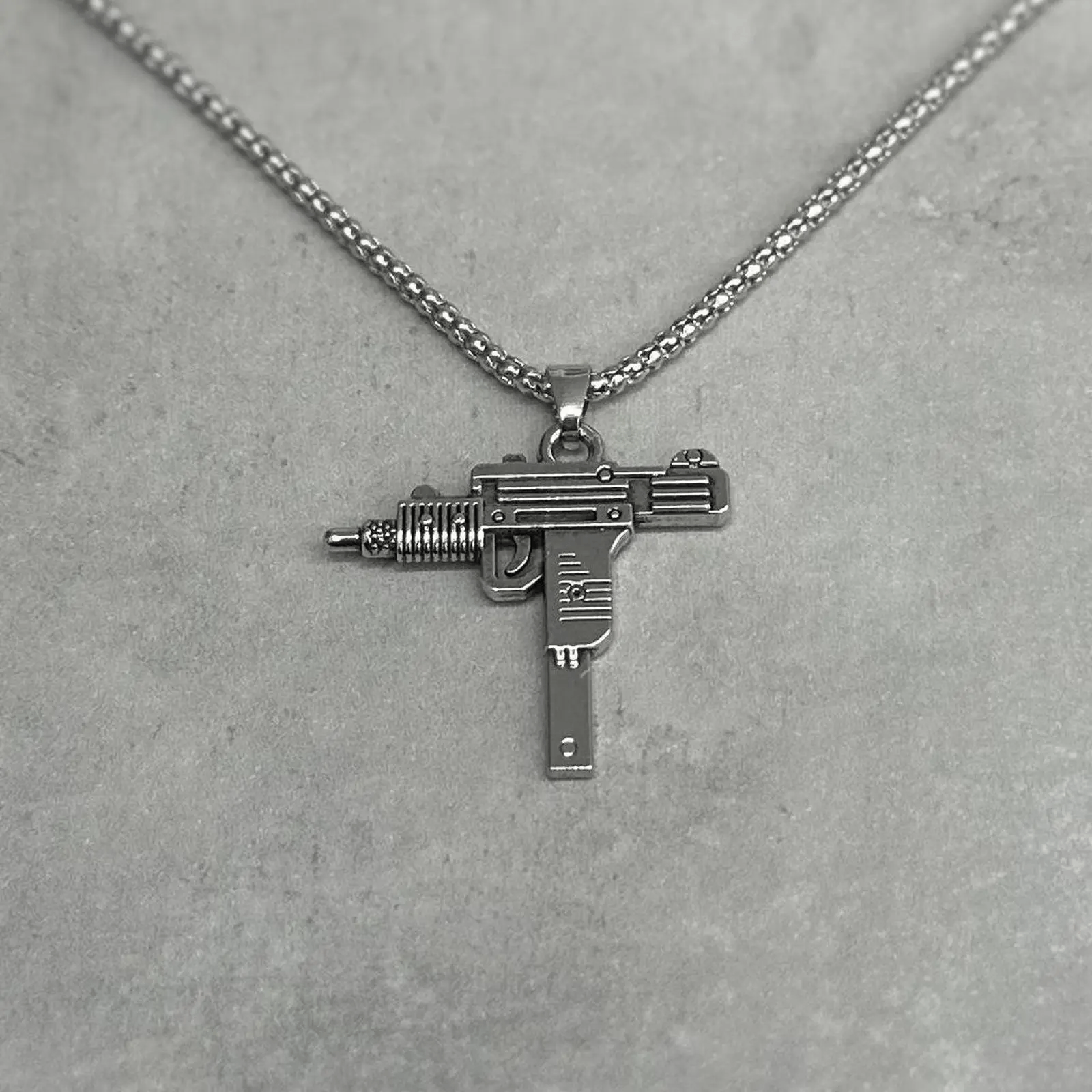 Other Y2k silver mini uzi necklace Size ONE SIZE - 1 Thumbnail
