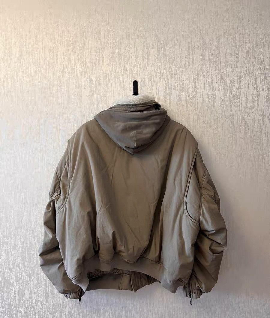 Balenciaga Balenciaga Khaki MA1 Bomber Jacket with Shearling Collar Size US L / EU 52-54 / 3 - 2 Thumbnail
