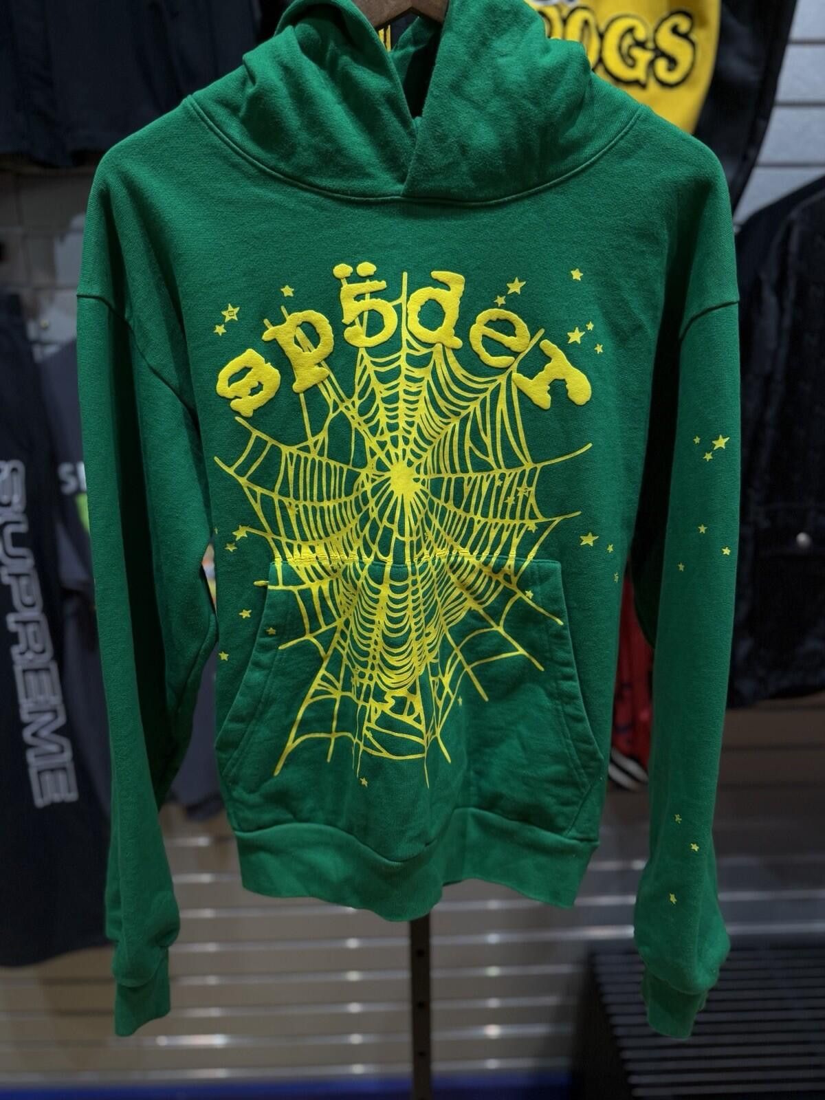 Sp5der Sp5der Green Yellow Pullover Hoodie (Small) 100% Authentic Size US S / EU 44-46 / 1 - 1 Thumbnail