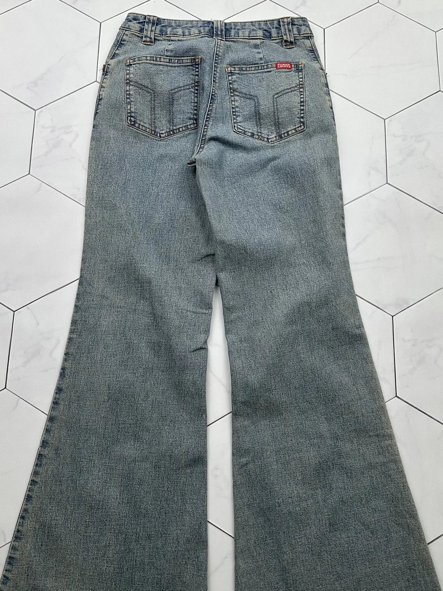 Japanese Brand Vintage Super Flare Jeans (B519)E2 Size 27" / US 4 / IT 40 - 5 Thumbnail