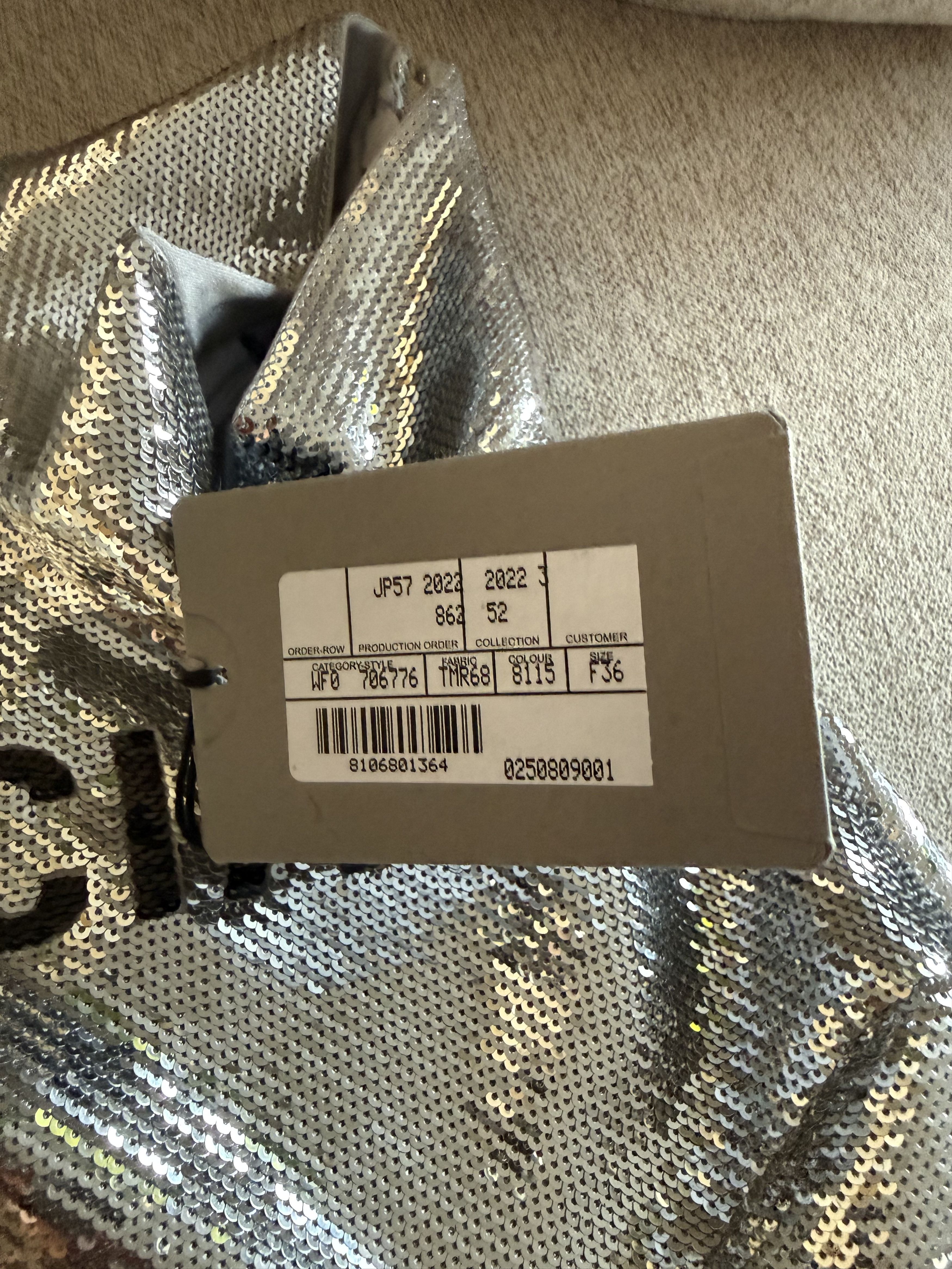 Balenciaga Balenciaga Logo Sequin Dress Size S / US 4 / IT 40 - 5 Thumbnail