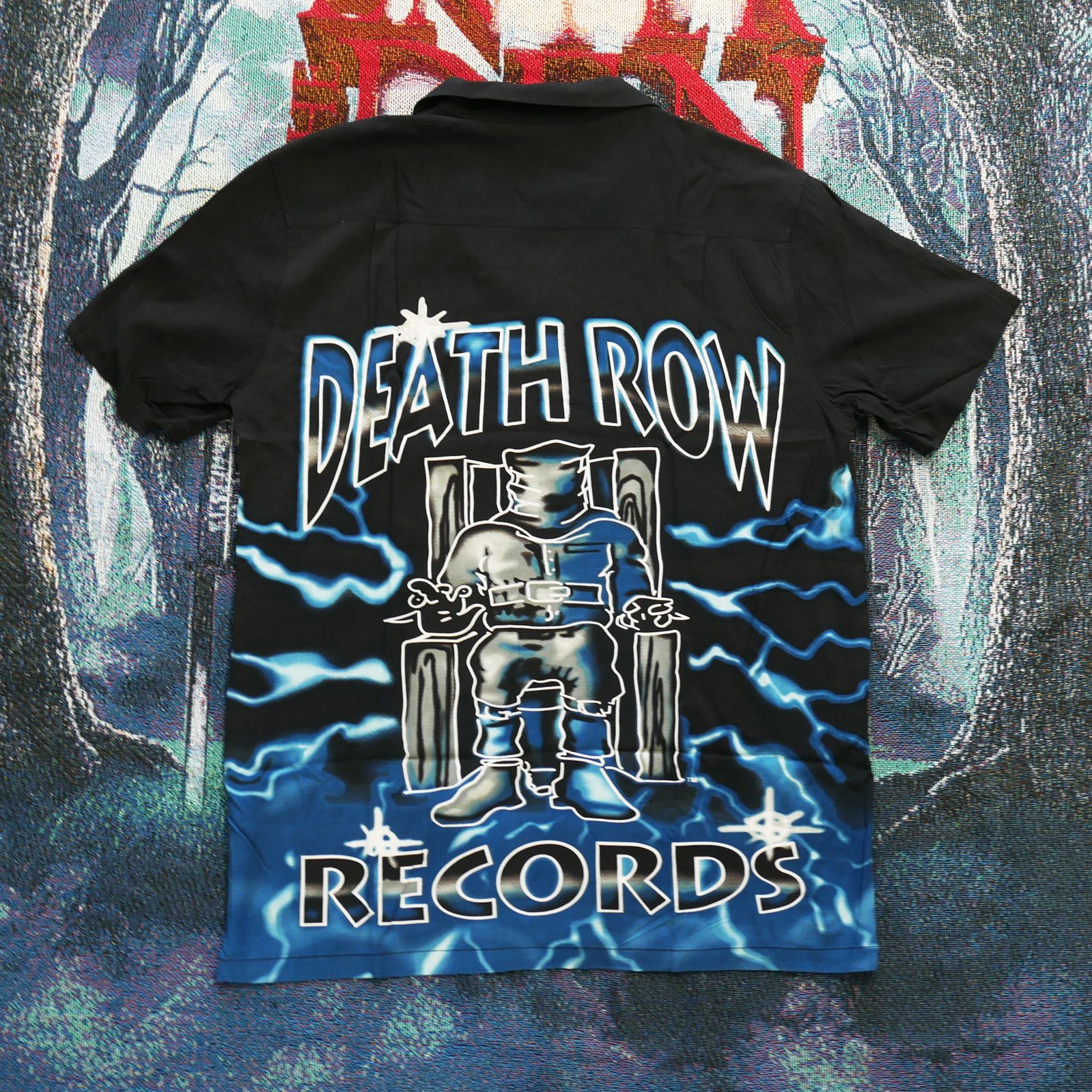 Death Row Records Rayon Button Down Shirt