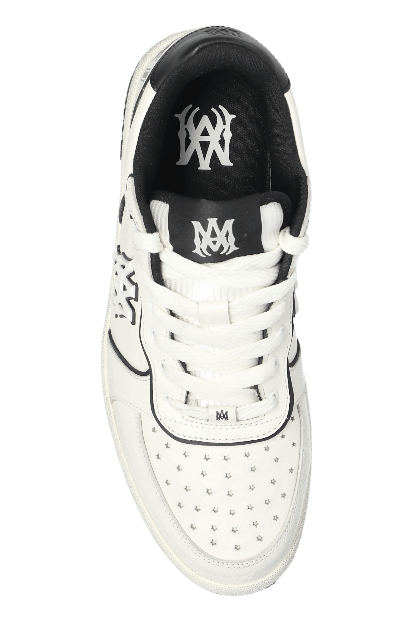 Amiri os11x0326 Newport Sports Sneakers in White/Black Size US 10 / EU 43 - 6 Thumbnail