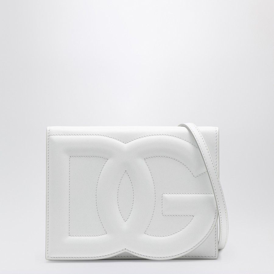 Dolce & Gabbana o1d2blof0824 Size : OS / Logo Leather Shoulder Bag in White Size ONE SIZE - 1 Thumbnail