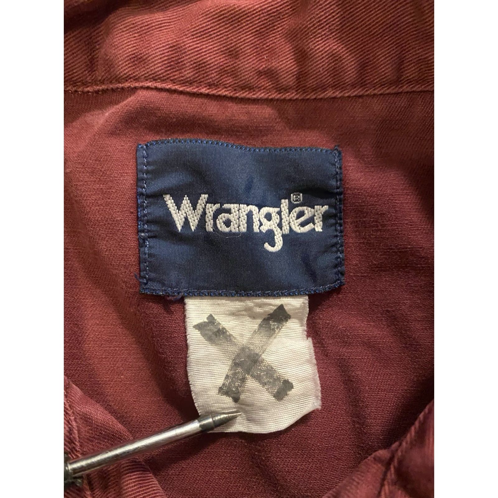 Wrangler VINTAGE Wrangler Brushpopper Pearl Snap Shirt Dark Red Maroon Men’s Size 2XL Size US XXL / EU 58 / 5 - 5 Thumbnail