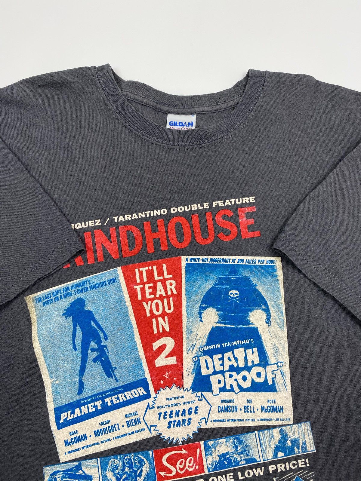 Vintage 2007 Rodriguez&Tarantino Grindhouse Movie Promo Graphic Tee Size US XL / EU 56 / 4 - 2 Thumbnail