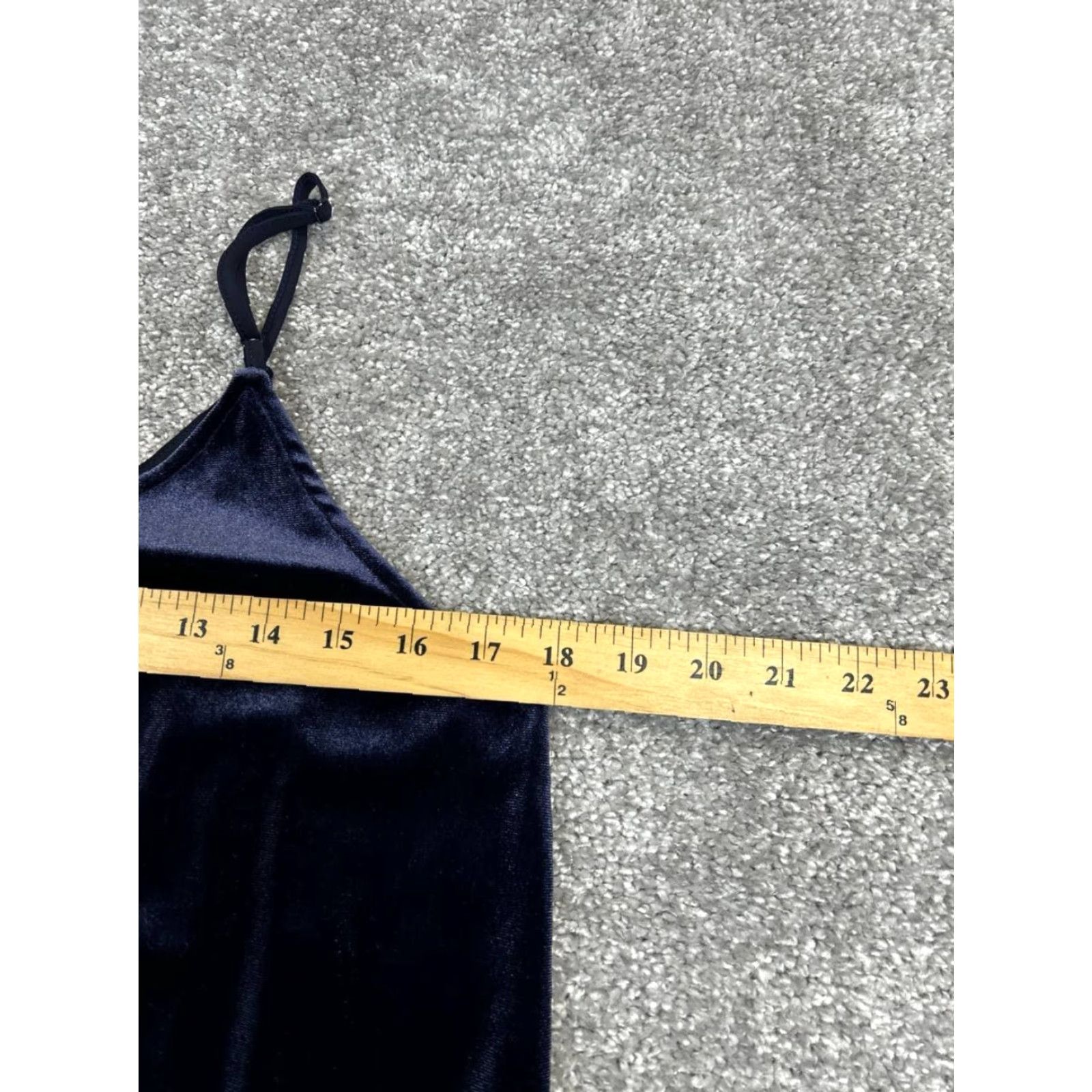 Vintage Ann Taylor Shirt Womens M Blue Velvet Tank Top Sleeveless V-Neck Casual Polyester Velvet Tank Top Size M / US 6-8 / IT 42-44 - 6 Thumbnail