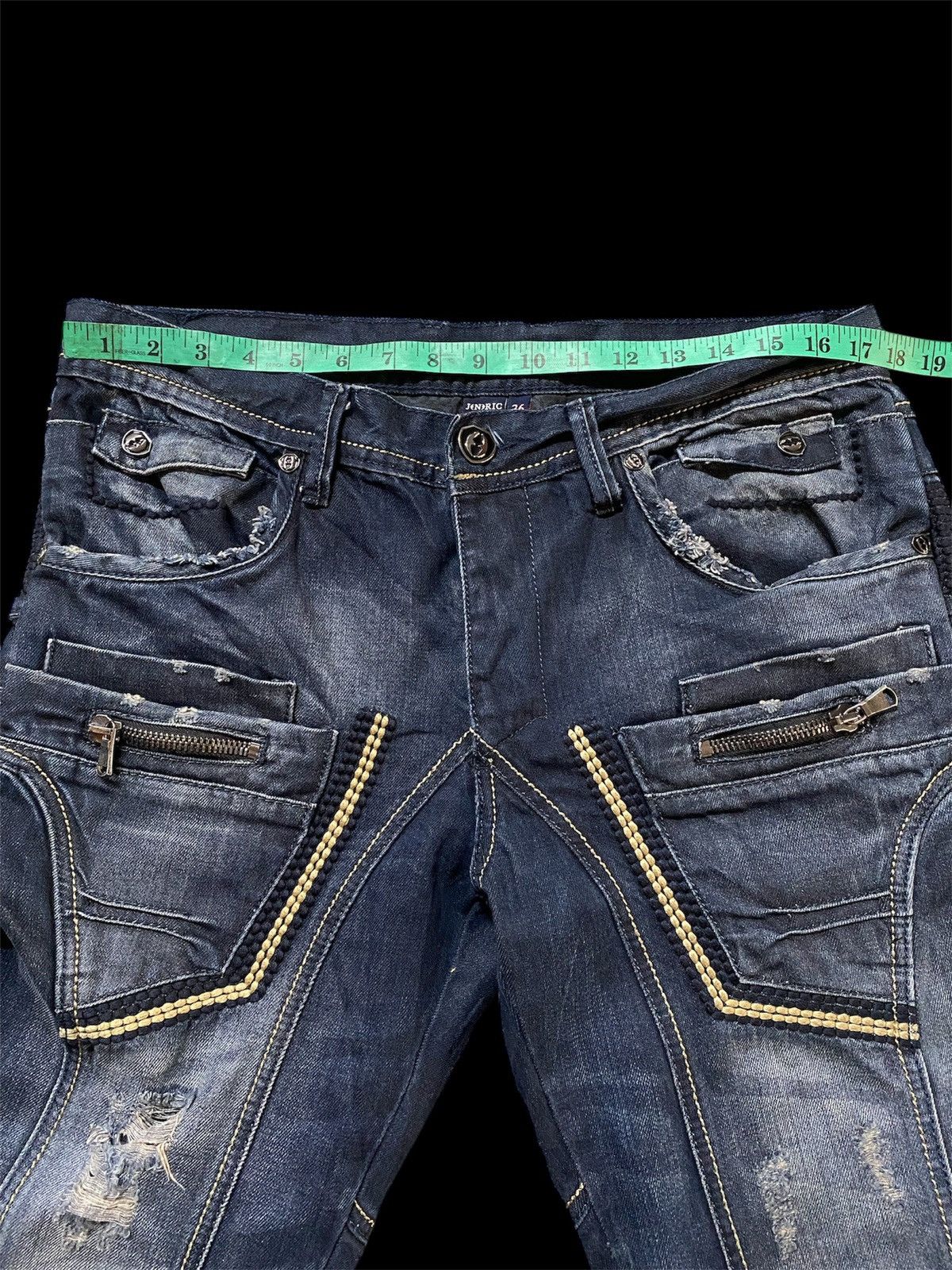 Japanese Brand × Tornado Mart Japanese Jeneric Bondage Bikers Distressed Denim @43 Size US 34 / EU 50 - 10 Thumbnail