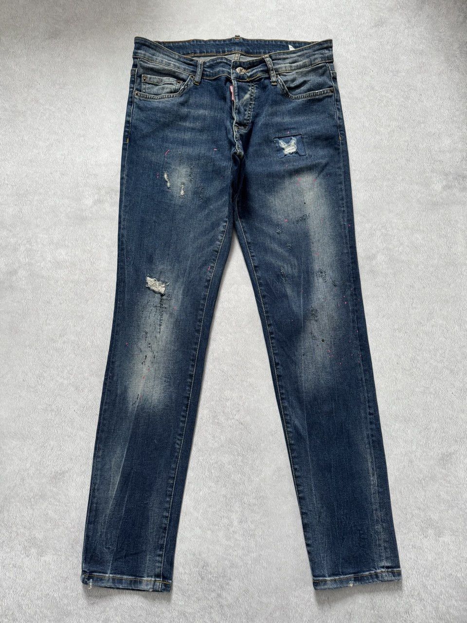 Dsquared2 Dsquared2 Denim Slim Jean Painted Jeans Size US 34 / EU 50 - 1 Thumbnail