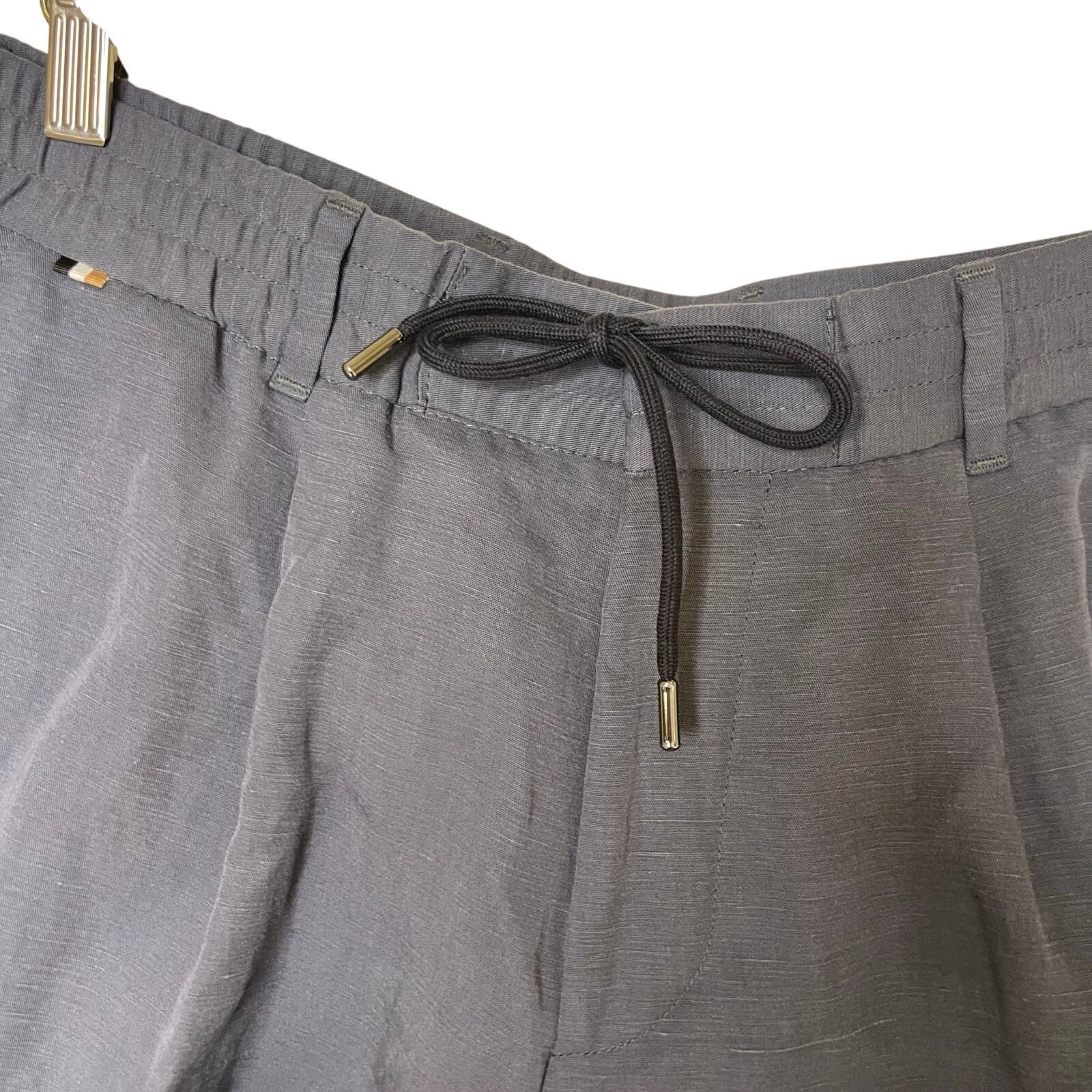 Hugo Boss Boss Blue Perin linen blend Tapered Drawstring pants 34x30 Size US 34 / EU 50 - 7 Thumbnail