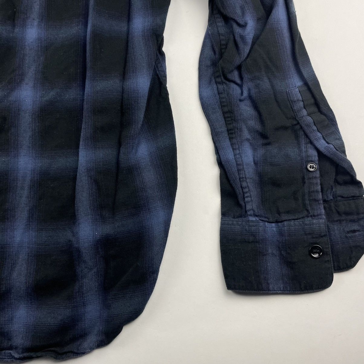 Saint Laurent Paris Saint Laurent Paris Hedi Silmane Blue Shadow Plaid Shirt 40 Size US M / EU 48-50 / 2 - 18 Thumbnail