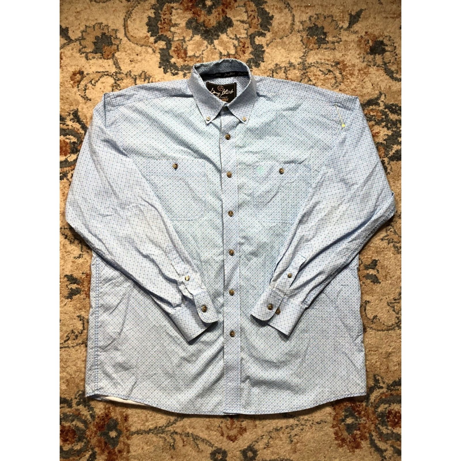 Wrangler VINTAGE Wrangler George Strait Shirt Mens Large Western Snap Front Long Sleeve MGSB445 Size US L / EU 52-54 / 3 - 2 Thumbnail
