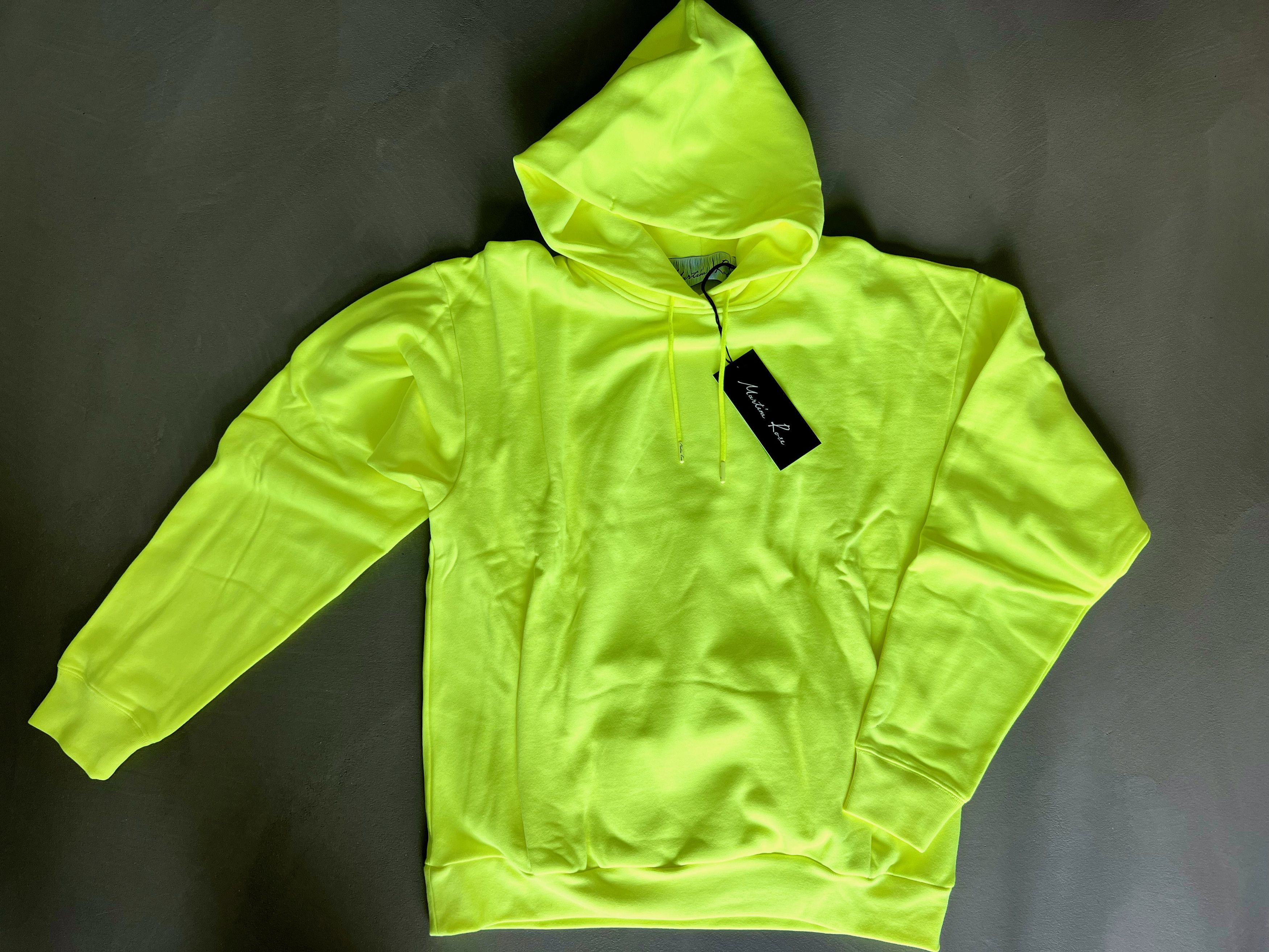 Martine Rose Martine Rose Embroidered Logo Hoodie, Neon Yellow, Size S Size US S / EU 44-46 / 1 - 1 Thumbnail