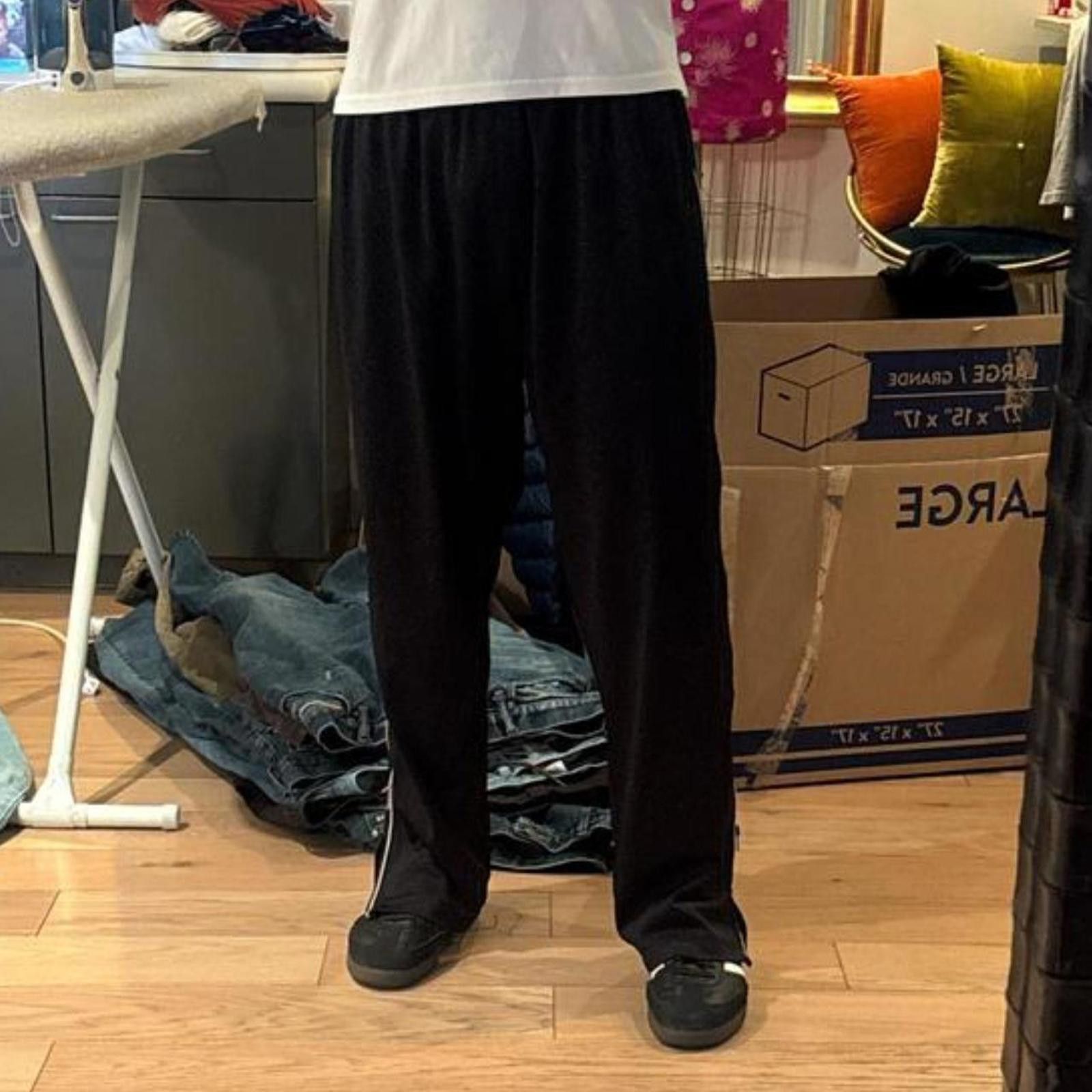 Designer Prospirit Large black track pants Size US 34 / EU 50 - 1 Thumbnail