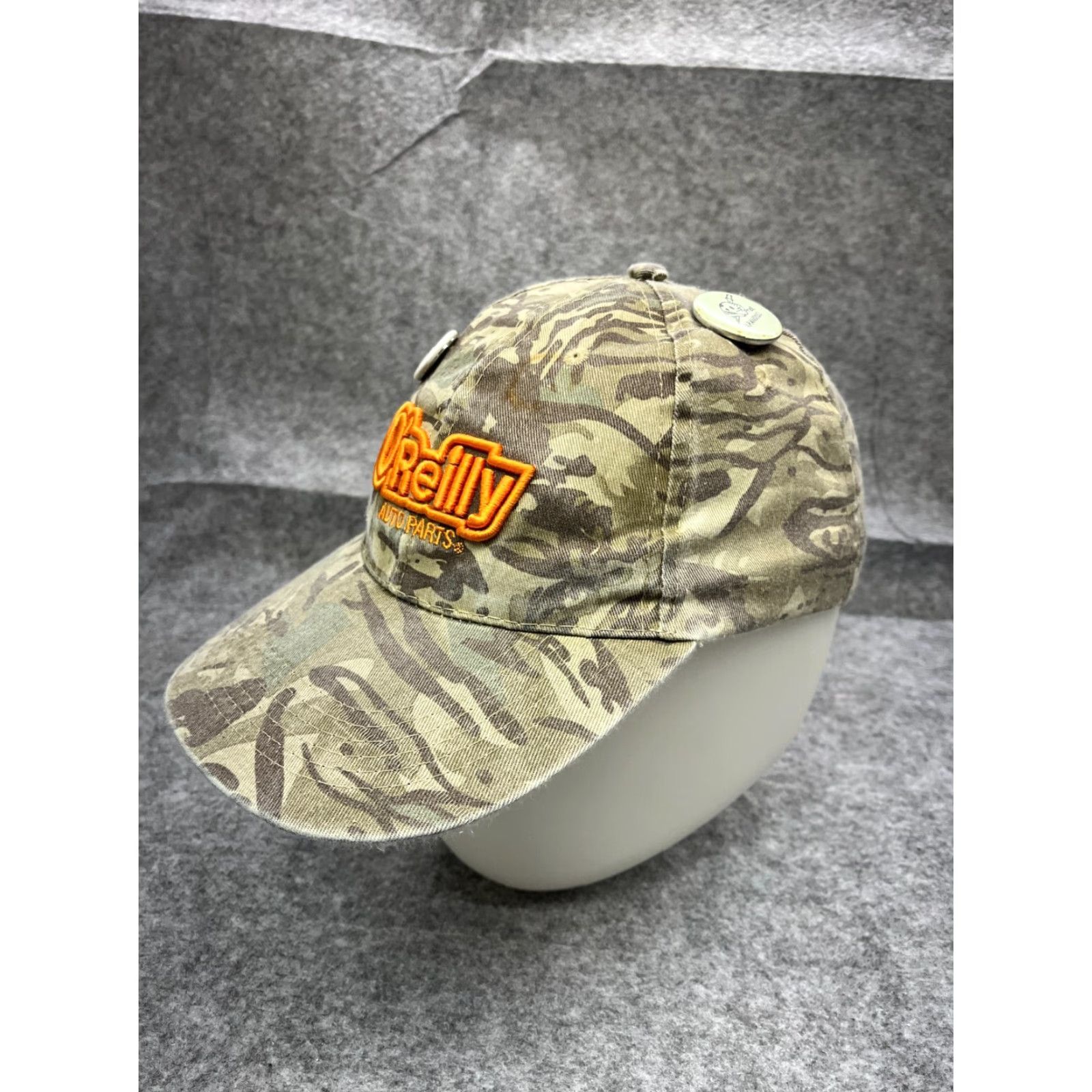 Vintage O'Reilly Auto Parts Hat Cap Adjustable One Size Green Camo Cotton Twill Baseball Cap Men Adult Size ONE SIZE - 4 Thumbnail