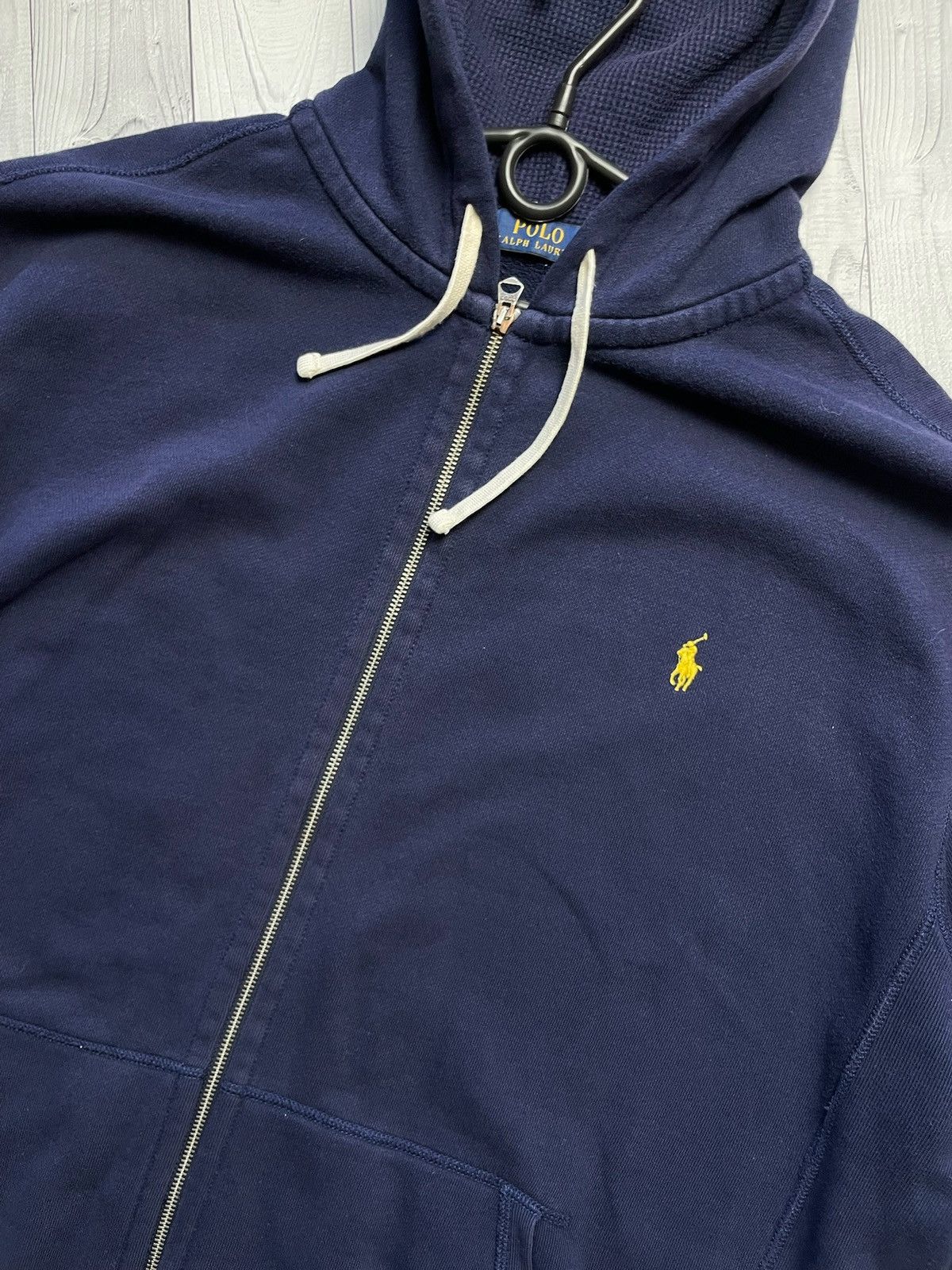 Vintage Vintage polo Ralph Lauren zip hoodie logo navy size XXL Size US XXL / EU 58 / 5 - 2 Thumbnail
