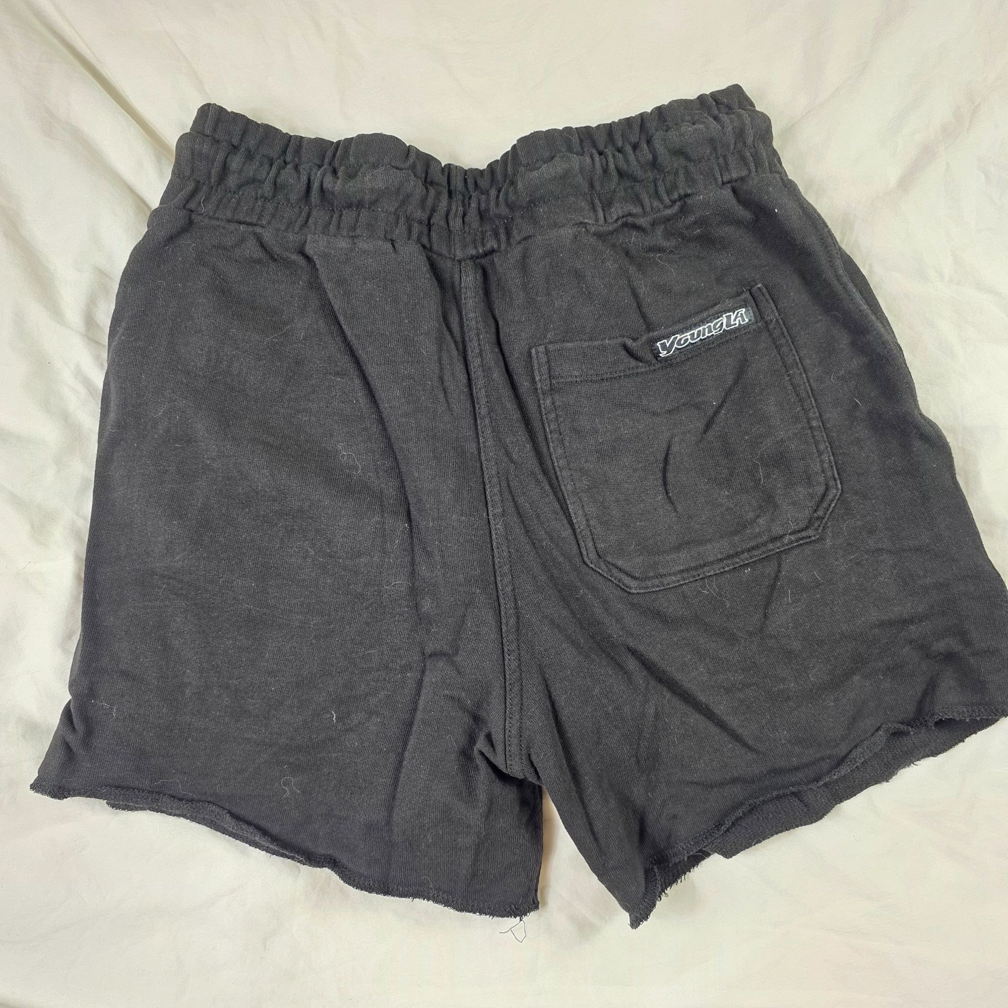 YoungLA YoungLA Womens Large Black Athletic Shorts Comfort Fit Casua Size 28" / US 6 / IT 42 - 2 Thumbnail